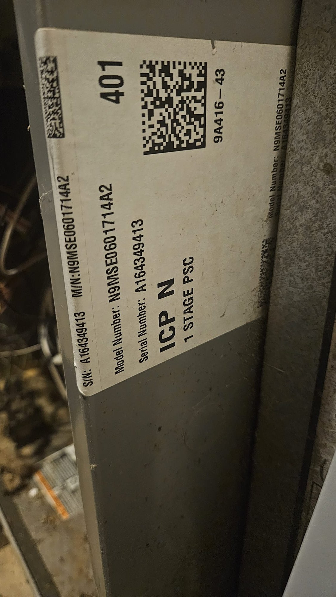 Heat exchanger is cracked and will need replaced. 
Parts request filled. 