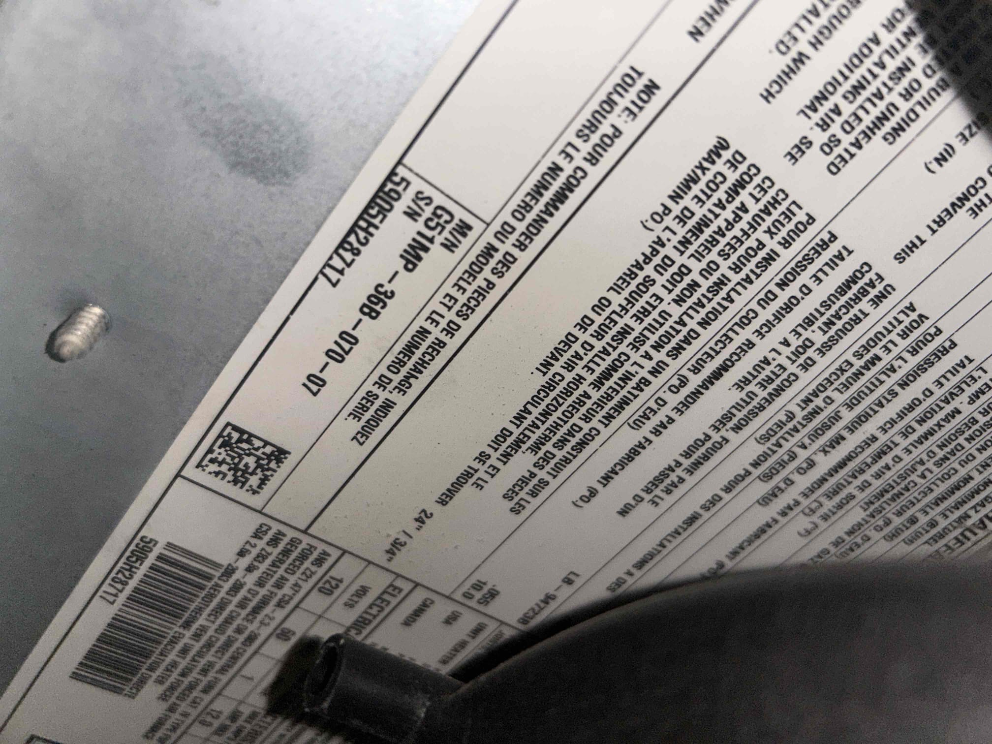 Sold furnace: Please call to schedule install