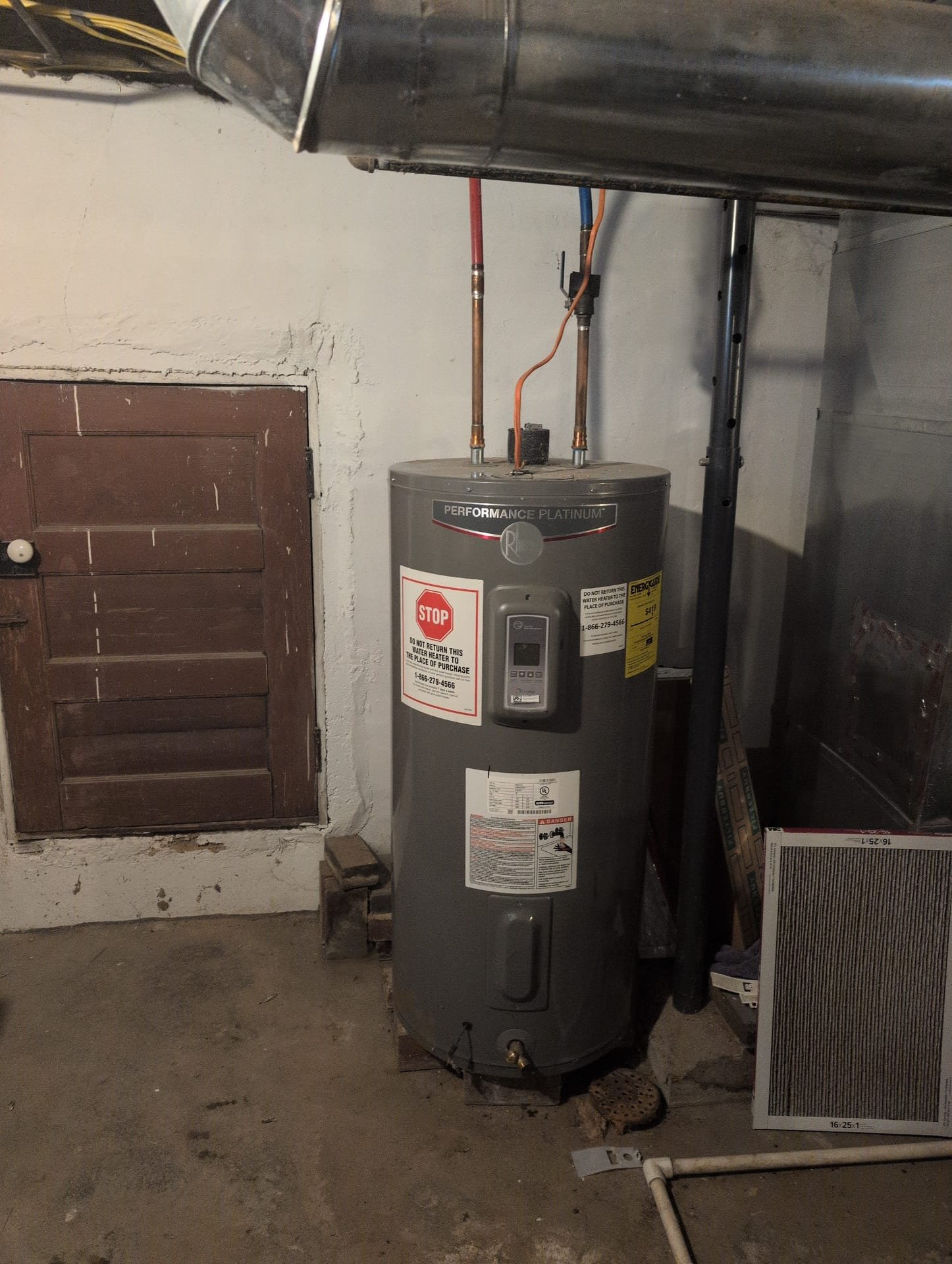 * client had us out today for an estimate to do a tankless. 
* We are out here earlier today to inspect an electric water heater. 
* We gave an estimate for a tankless clients going through finance, I took a video of where we would put the tankless.