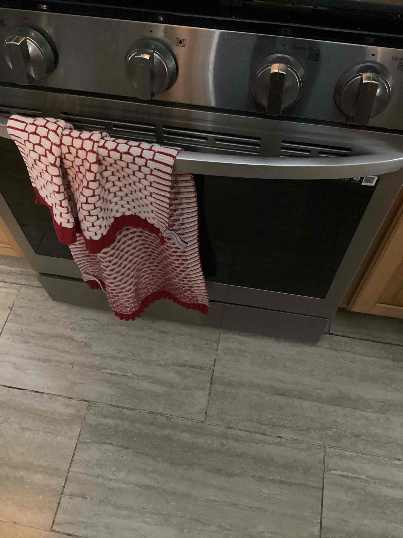 Gas is leaking passed the gas valve for the bake burner. 