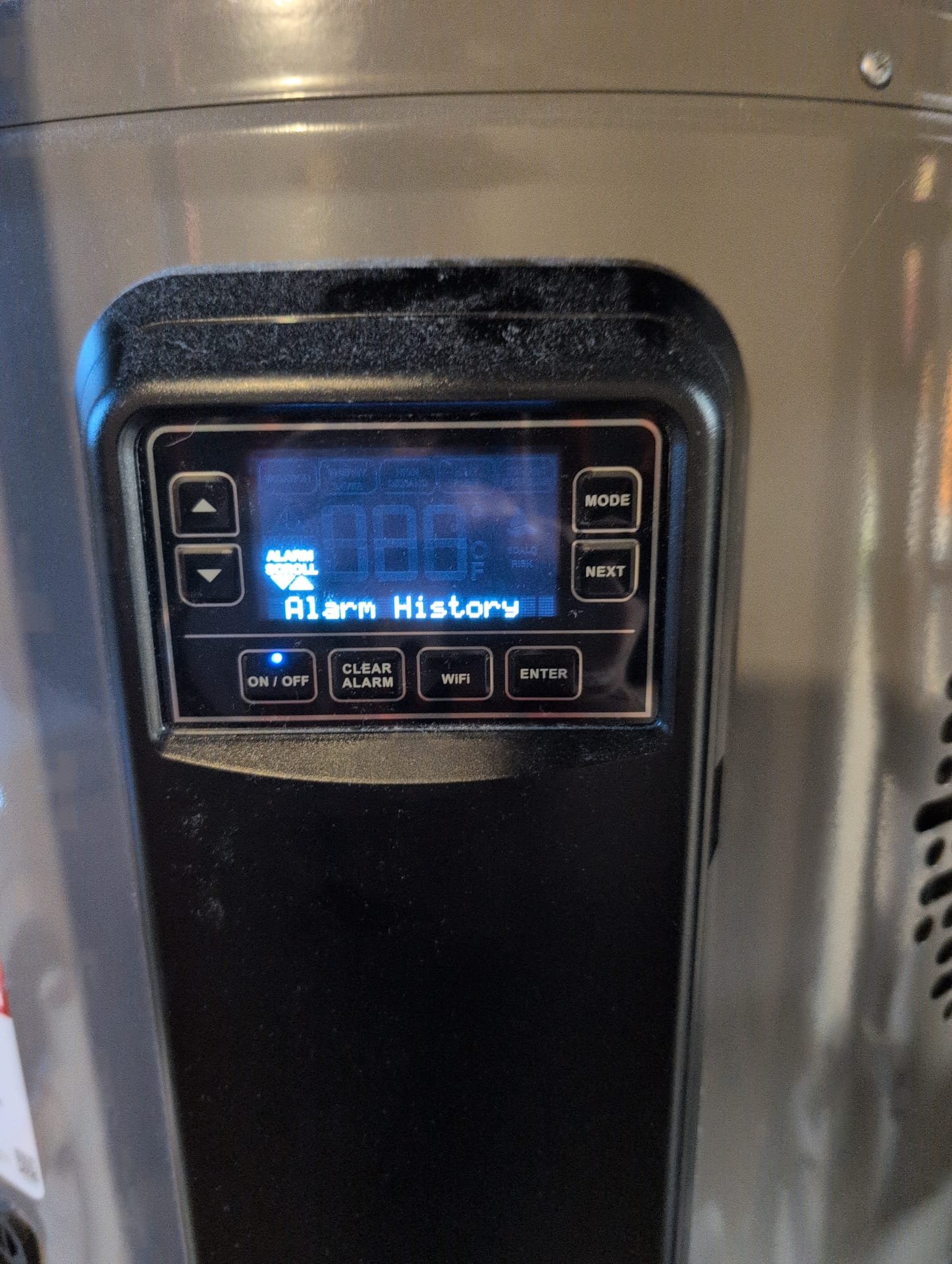 * we came out today to inspect a electric hybrid.
* The hybrid itself looked to be in fantastic condition. It was installed in 2021. 
* We did not install it. 
* Upon first inspection, I did not notice anything particularly wrong with the unit. When I did a thorough inspection, I noticed the The filter at the top of the unit was extremely Dusty. I cleaned it off and sure there was no more dust on it. 
* Client stated it was running a condenser error code, I ran the hot water for about 20 minutes and no code popped up. I checked the history and I did not see any codes. The client did get a photo of the code. It's AH1. 
* I attempted to call Rheem however I was on hold for over 2 hours before they told me how many people were in the queue ahead of me and I was still in the hundreds. 
* I called the client back stating I'm still on hold. If it's okay to attempt to try in the morning and they said that's fine.