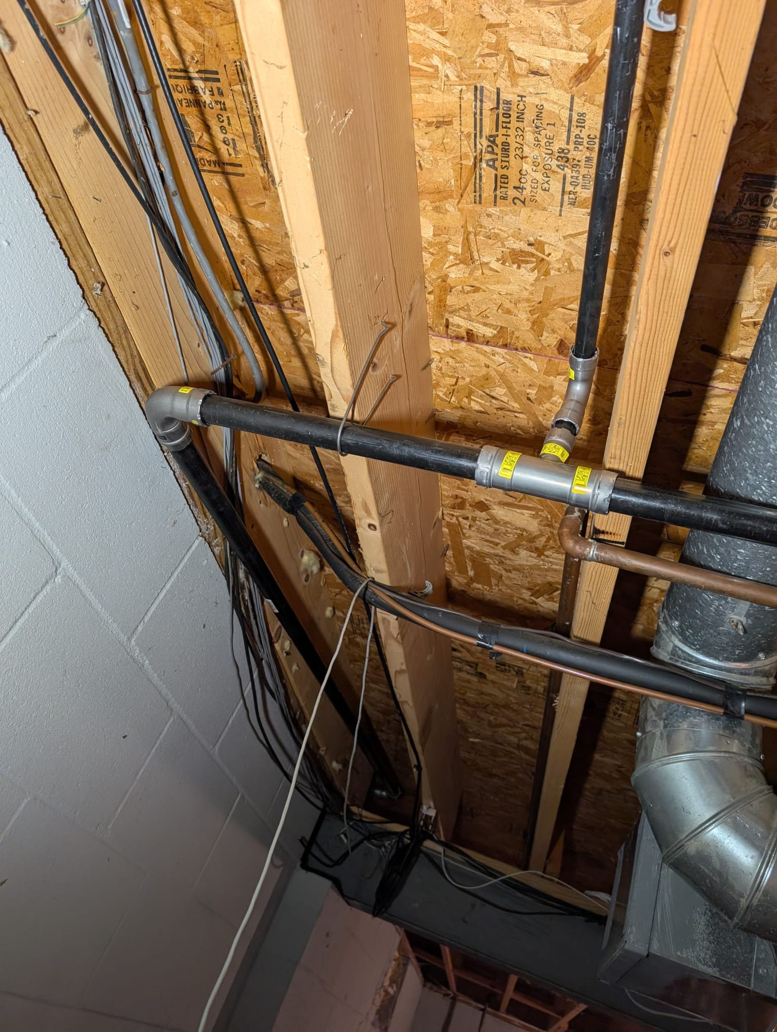 The work performed includes the replacement of the existing gas line in the basement. A new gas line has been installed, extending to each water heater and furnace, including provisions for an exterior grill. The existing line connecting to the fireplace has been capped. All installations utilized black iron pipe, and isolation valves have been incorporated for each appliance. Upon completion of the work, a pressure test will be conducted to ensure the system is leak-free. Any additional work required beyond this scope will necessitate a written change order.