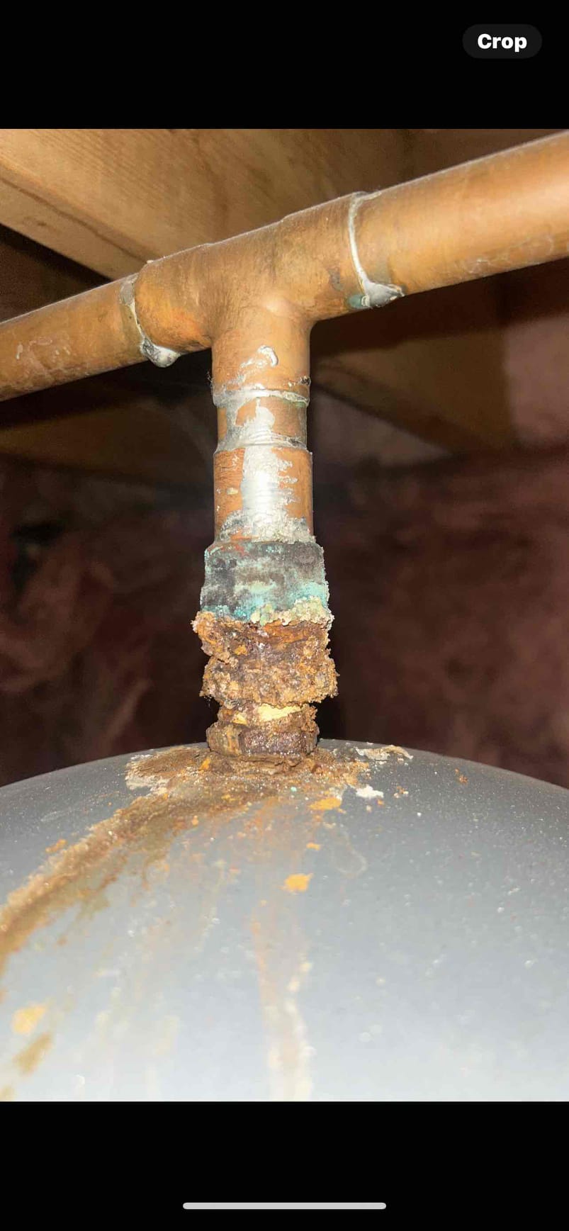 POF expansion tank. Needs repipe but going to take care of expansion tank alone outside of warranty. Please send a plumber with 3/4 press jaws  