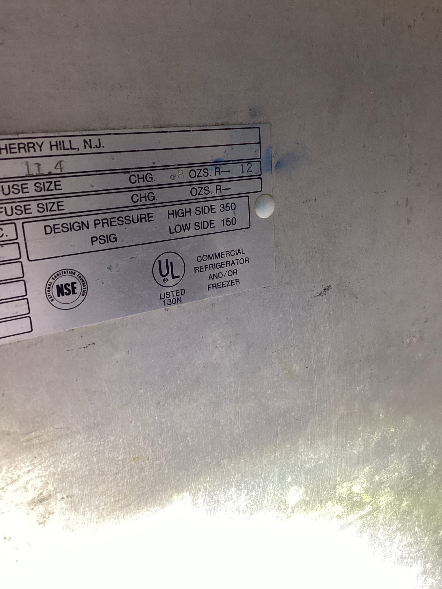 Compressor is bad old r-12system recommend replacing this fridge. Advised customer to unplug reach in due to plug being swollen 