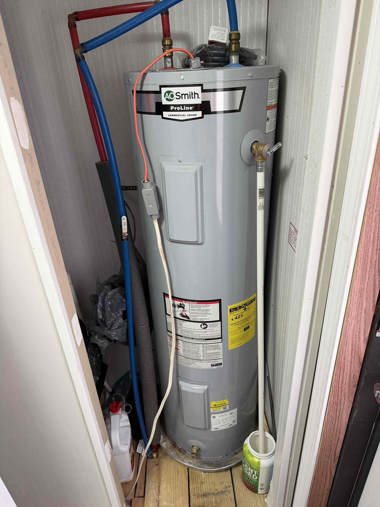 During the plumbing maintenance, I thoroughly inspected the flush tank to ensure it was free from excessive sediment buildup, which is crucial for optimal performance. I also examined the pressure relief valve, identifying a slow leak as reported by the client. Although the client already has the necessary parts for the repair, they are choosing to wait before proceeding with the fix themselves. My role was to accurately diagnose the issue and provide the client with the information needed to address it.