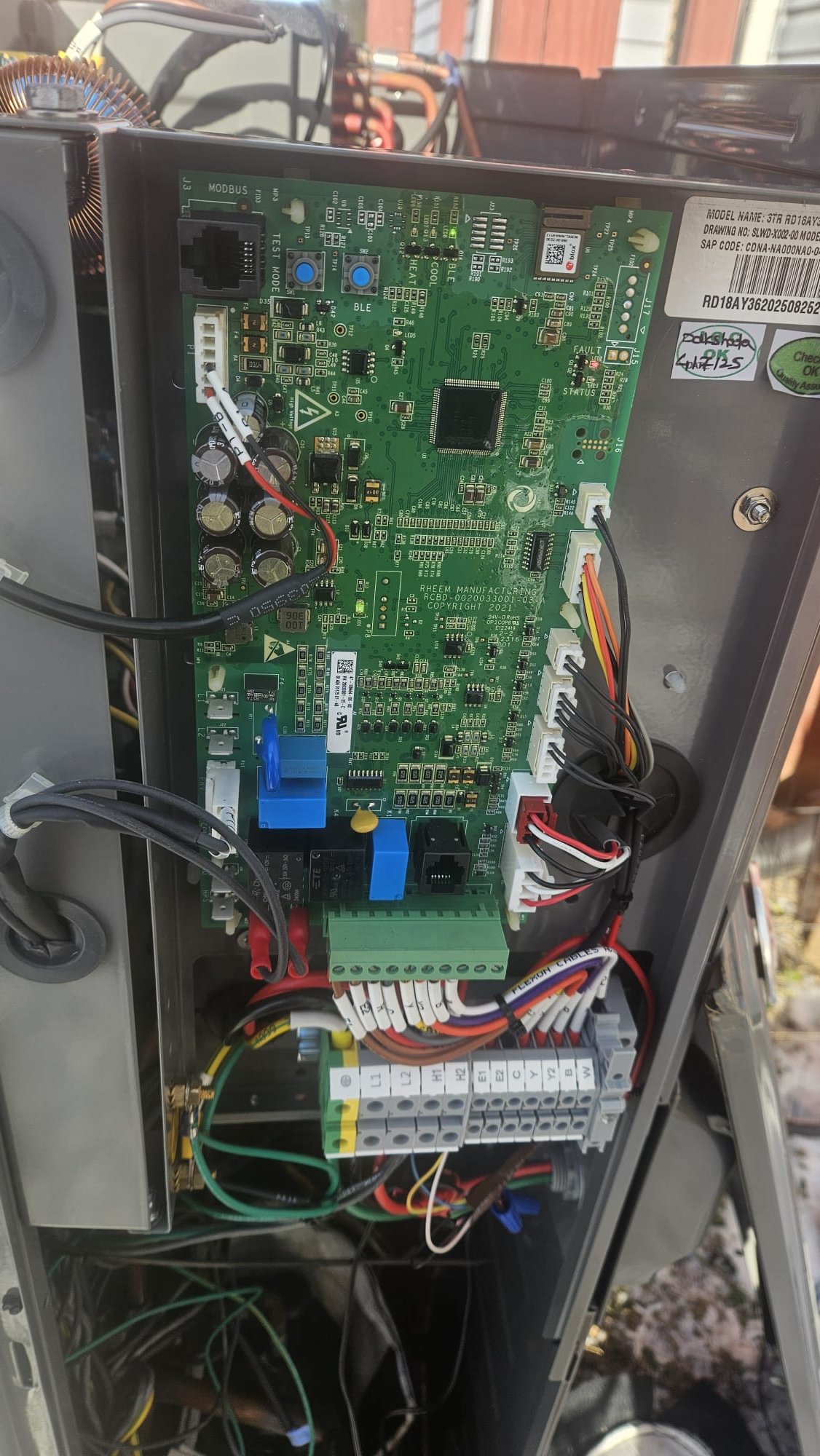 Upon replacing the inverter, a communication error was detected in the system. Following the manufacturer's guidelines, I diagnosed the issue and determined that the control board was likely at fault. I communicated with the client about the potential need for a control board replacement. After confirming the parts request, I successfully replaced the control board. The system is now functioning correctly, and the communication error has been resolved. The client is satisfied with the outcome, and the system is operating efficiently.