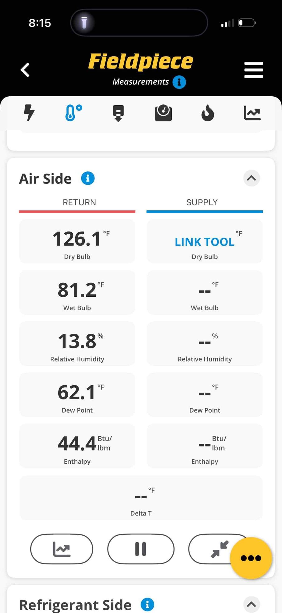 Upon arrival, I inspected the unit, which the client reported was running fine. I began by examining the system for any visible faults but found none. I removed the bottom door to inspect the coil for cleanliness and found it to be in good condition. Interestingly, as I removed the coil door and the pressure decreased, the temperature increased, which is contrary to known heat transfer principles. The system had been exhibiting odd issues, and even the client's brother-in-law, an HVAC professional, could not identify the problem.