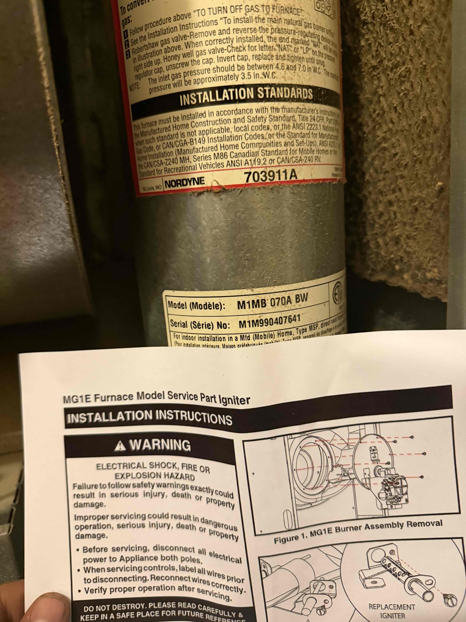Upon receiving the service request, I promptly dispatched Douglas to address the furnace issue. Upon arrival, Douglas diagnosed the problem as a faulty igniter. He carefully removed the old igniter and installed a new one, ensuring all connections were secure and the furnace was functioning optimally. Throughout the process, Douglas took care to explain each step to the customer, ensuring they understood the repair. Once the replacement was complete, Douglas tested the furnace to confirm it was working correctly. The customer was satisfied with the repair, and payment was collected upon completion.