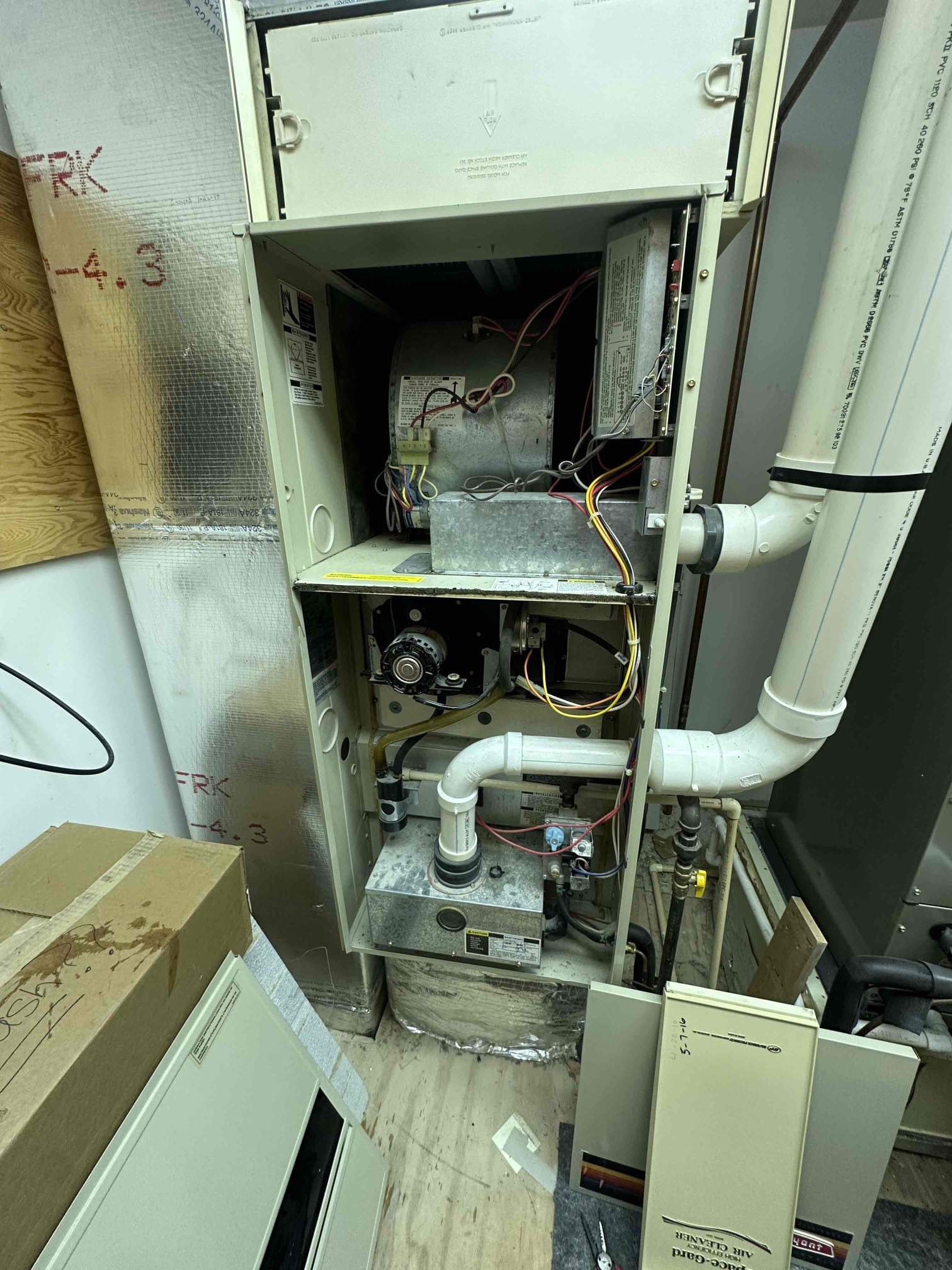 Upon arrival, I conducted a thorough inspection of the furnace system. The initial assessment revealed that the furnace was not operating at optimal efficiency. I identified a clog in the drain line as the primary issue. Using specialized tools, I carefully removed the accumulated debris and gunk from the drain. To ensure the clog would not recur, I flushed the drain with a mixture of warm water and vinegar. This solution effectively cleared the blockage and restored proper drainage. The furnace is now running smoothly, and I verified its performance to ensure it meets the required standards.