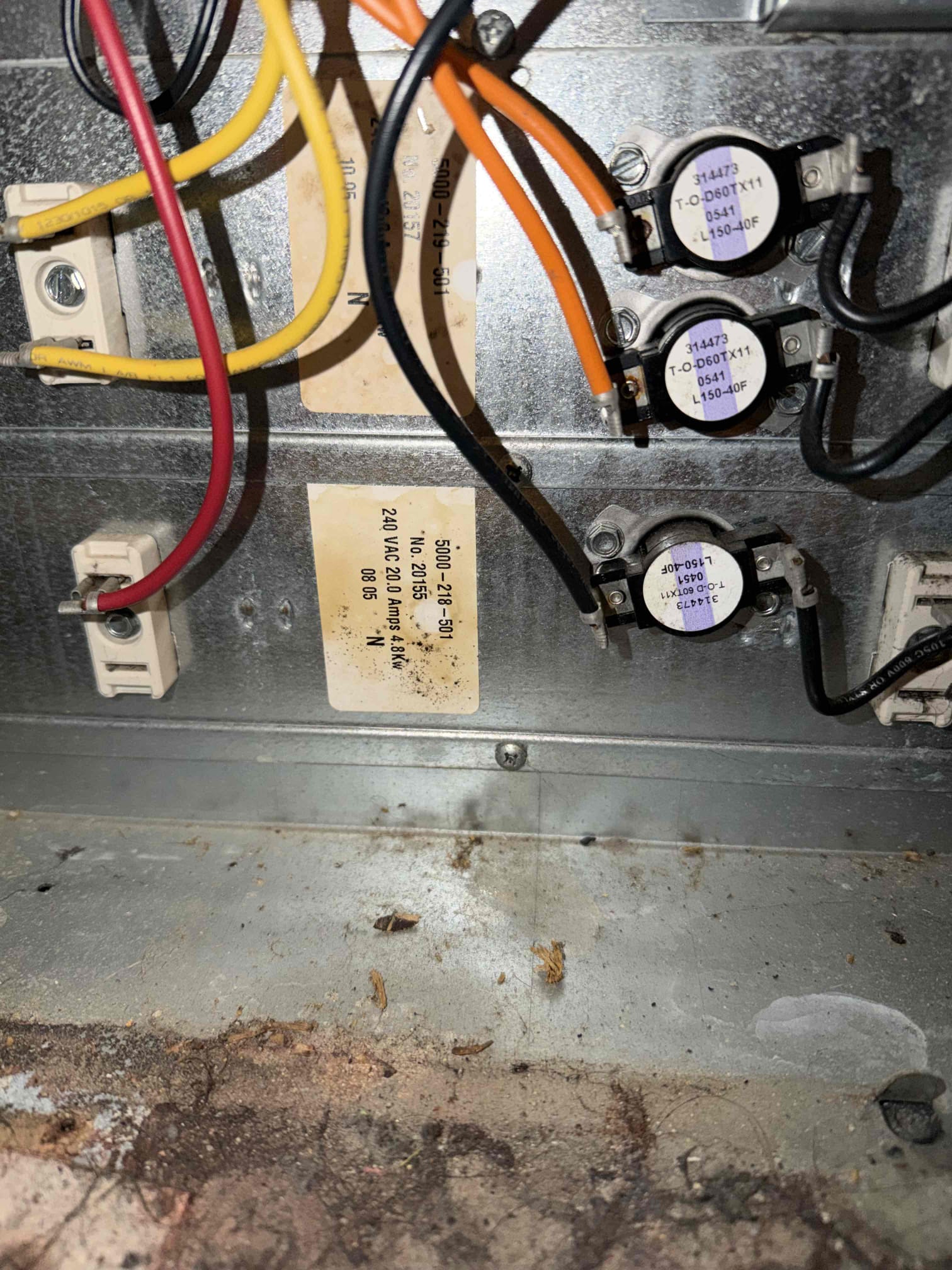 We responded to a service call regarding an electric furnace issue. The customer reported a loud humming noise and provided audio clips for further analysis. Upon inspection, we found that the transformer was outputting only 17 V, indicating it was failing. This low voltage likely caused the humming noise and prevented the oven from heating. We recommended an electrician visit to inspect the electrical panel and address any additional issues to ensure no further problems exist. The customer was informed about the potential transformer failure and advised to schedule an electrician soon.