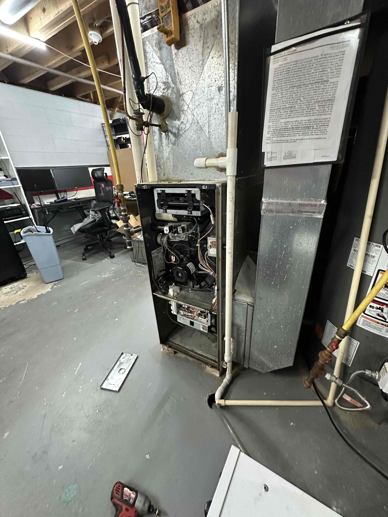 The old furnace was carefully dismantled, ensuring all components were safely removed. The new furnace was then installed, with precise attention to detail in connecting all necessary ducts and electrical systems. Safety checks were conducted to confirm proper operation, and the system was tested to ensure efficiency. The area was cleaned, and all tools and materials were properly stored. The customer was informed about the new system's features and maintenance tips.