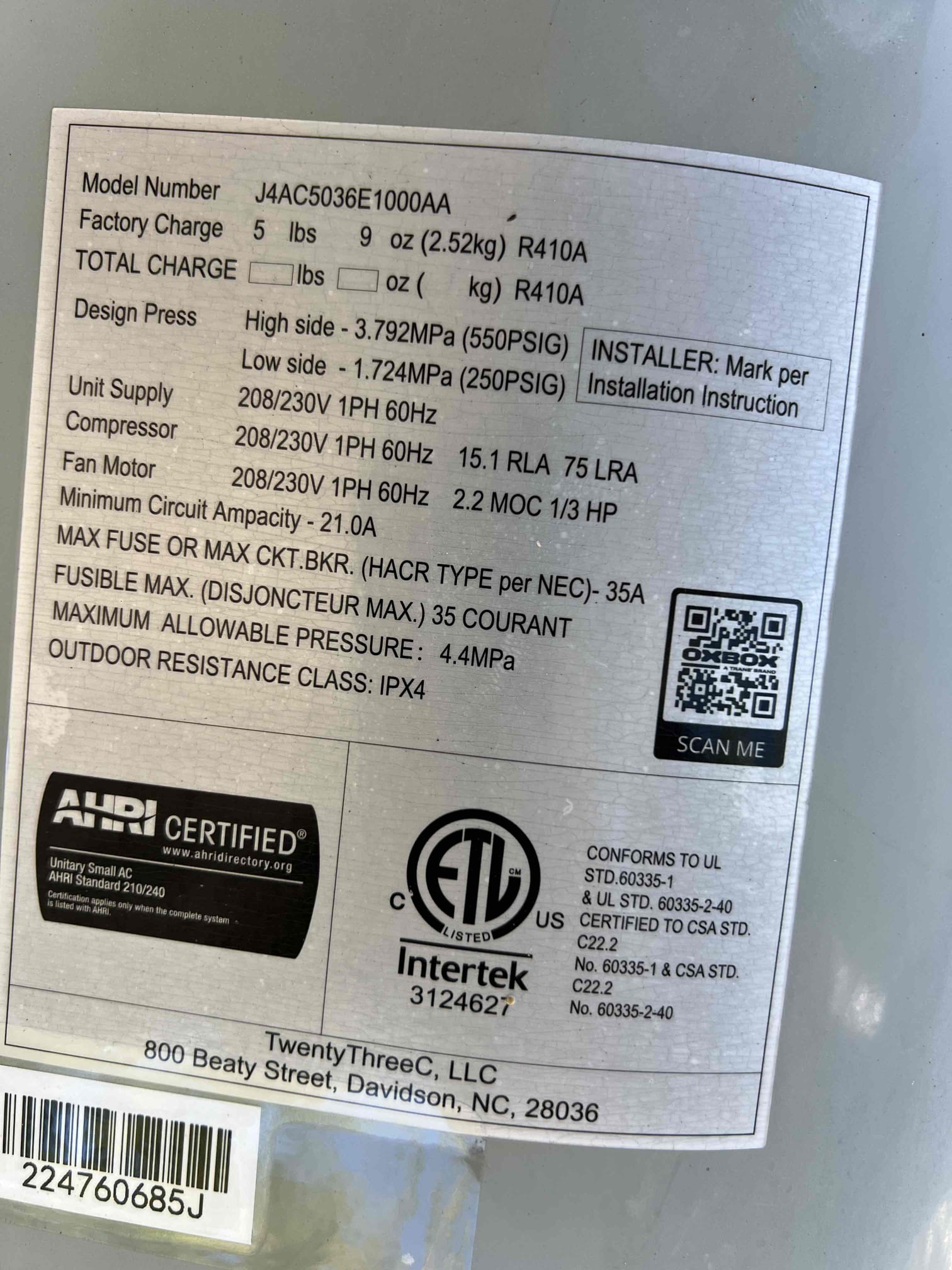 I replaced the air conditioning filter with a new washable one, ensuring it was properly cut to fit. After installation, I thoroughly checked the entire A/C system to confirm optimal cooling performance. This included inspecting the airflow and ensuring all components were functioning correctly. The system is now running efficiently, providing the desired cooling effect.