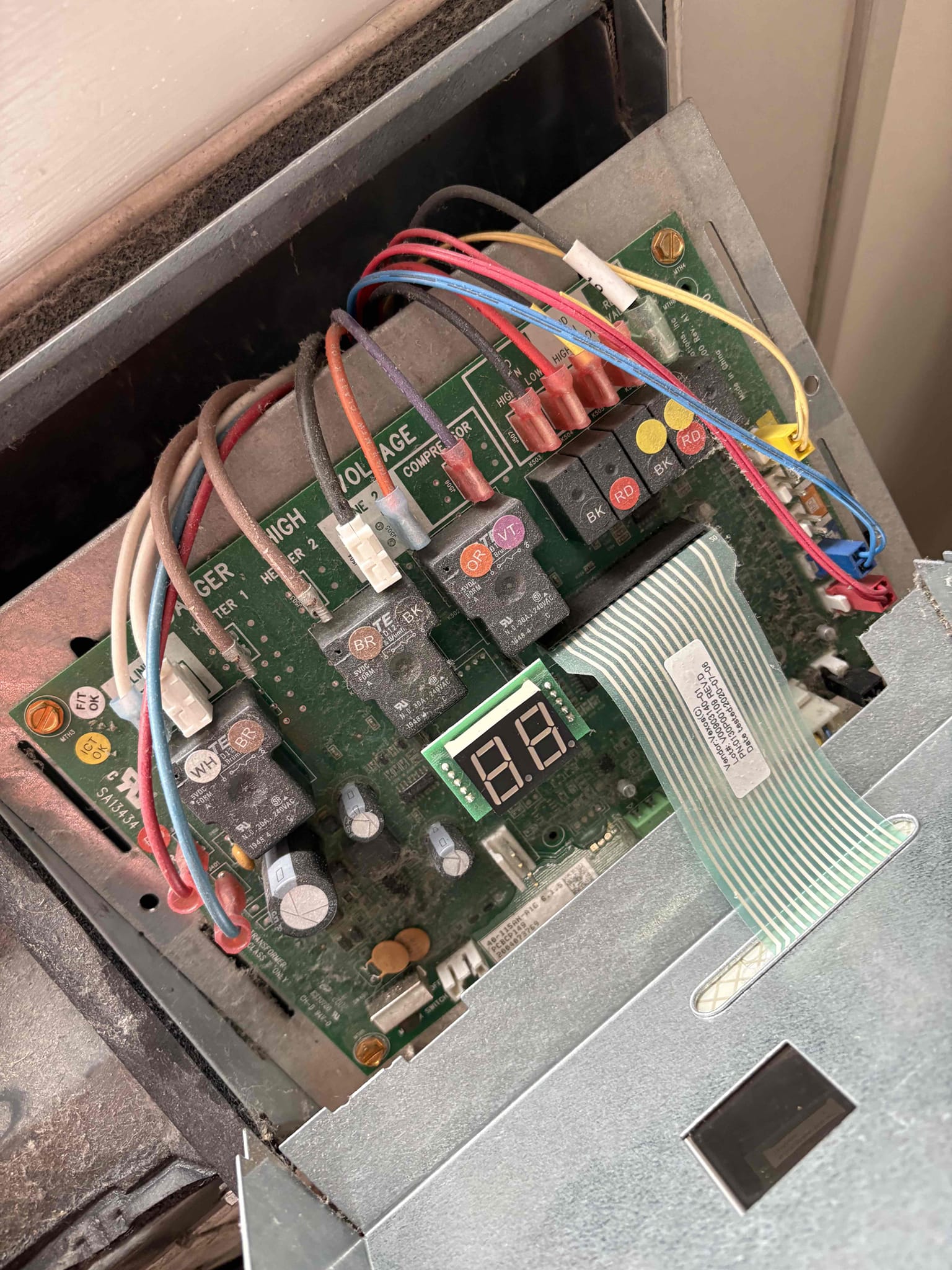 Upon inspection, the practice unit was not heating. I verified both high and low voltage supplies to the circuit board, confirming they were within acceptable ranges. Despite the correct voltages, the unit remained unresponsive. Further investigation revealed a faulty circuit board. To prevent additional damage, I unplugged the unit. I placed an order for a new circuit board and ensured the unit was safely disconnected until the replacement arrives.