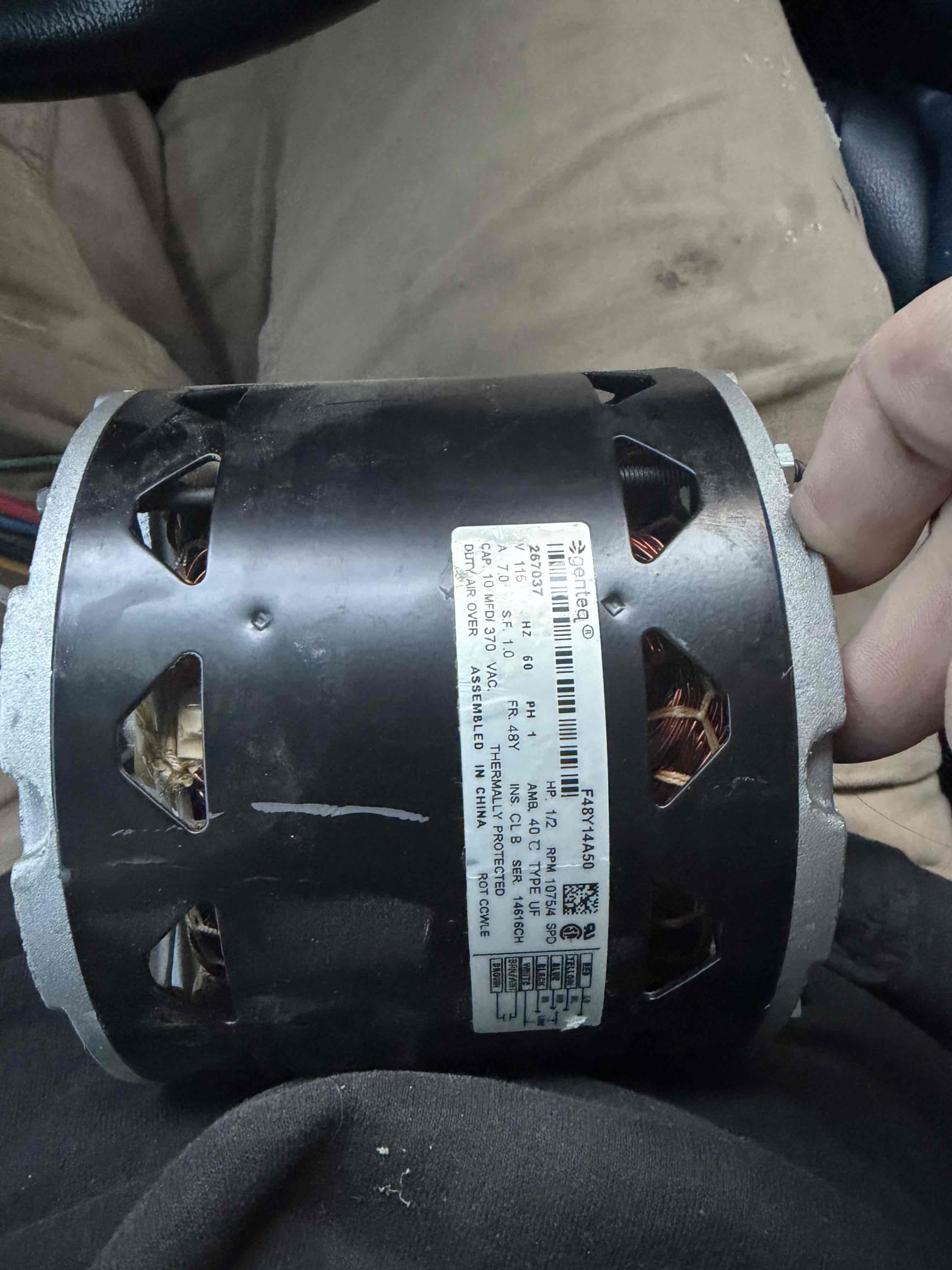 Upon inspection, it was determined that the furnace's blower motor needed replacement as it was under warranty. I coordinated with Derek to return and perform the replacement. Once the part was installed, I ensured the system was functioning correctly. The furnace was tested to confirm that the blower motor was operating efficiently and quietly. Payment for labor was collected upon completion of the work, ensuring all services were documented and accounted for. The customer was informed that the system was now working well.