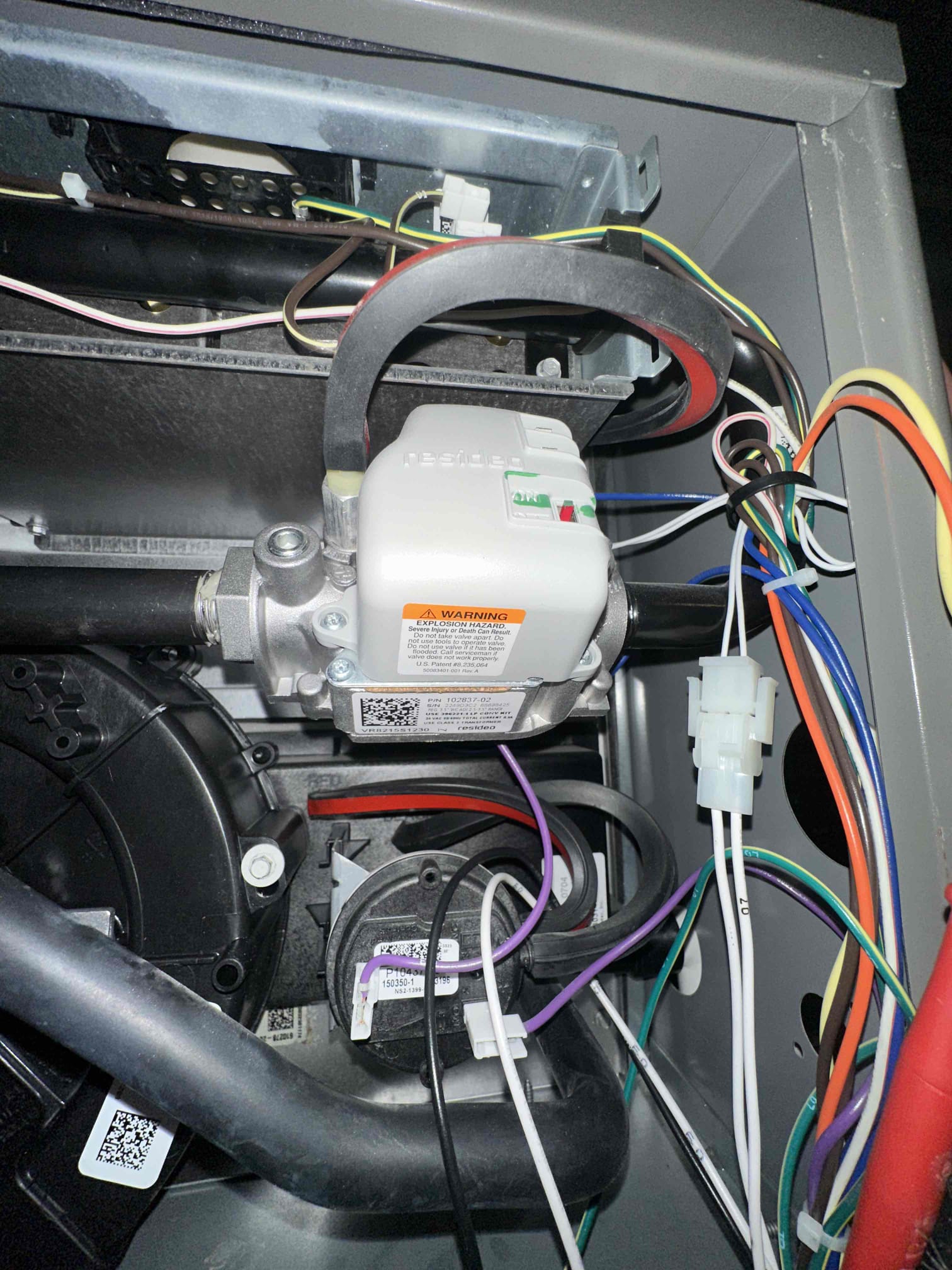 I was tasked with replacing several critical components in the furnace to ensure it operates efficiently and safely. First, I replaced the control board, which is essential for the furnace's overall functionality. Next, I replaced the inducer motor, which is responsible for drawing combustion gases out of the furnace. Finally, I replaced the flame sensor, which is crucial for detecting the presence of a flame and ensuring the furnace shuts off if the flame is not detected. All parts used were under warranty, and I ensured that the furnace was functioning correctly before completing the job. Payment was collected upon completion.