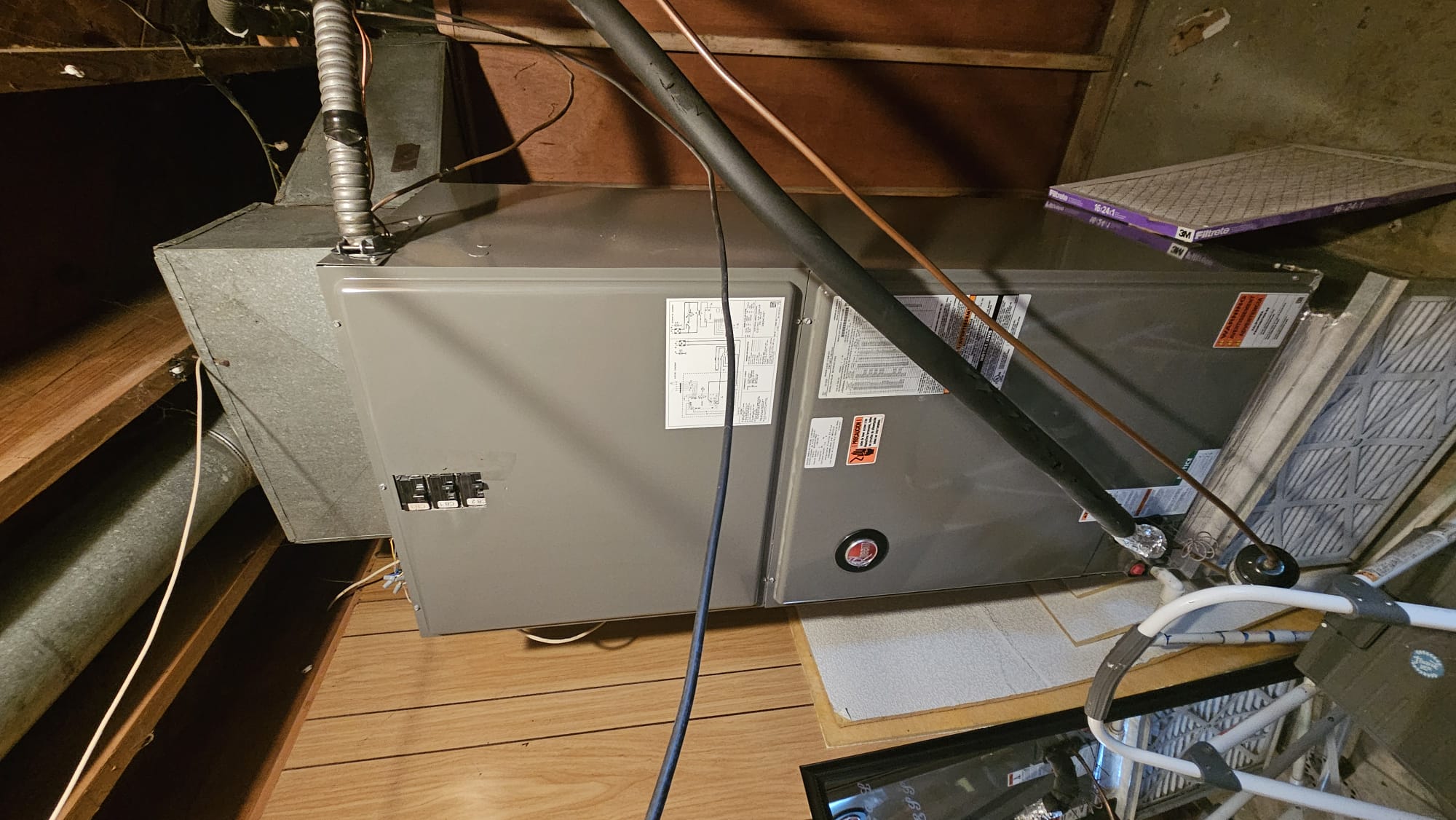 Upon arrival, I found the system operational, despite the customer having previously shut it down due to a whistling sound. A thorough inspection of the heat pack and blower motor revealed no issues. However, the filter rack was undersized for the equipment, and the customer had been using a MERV 12 filter. This likely caused the system to starve for air, leading to the whistling sound. I replaced the MERV 12 filter with a MERV 8 filter, which is more suitable for the equipment. No other issues were found, and the system is now functioning properly.