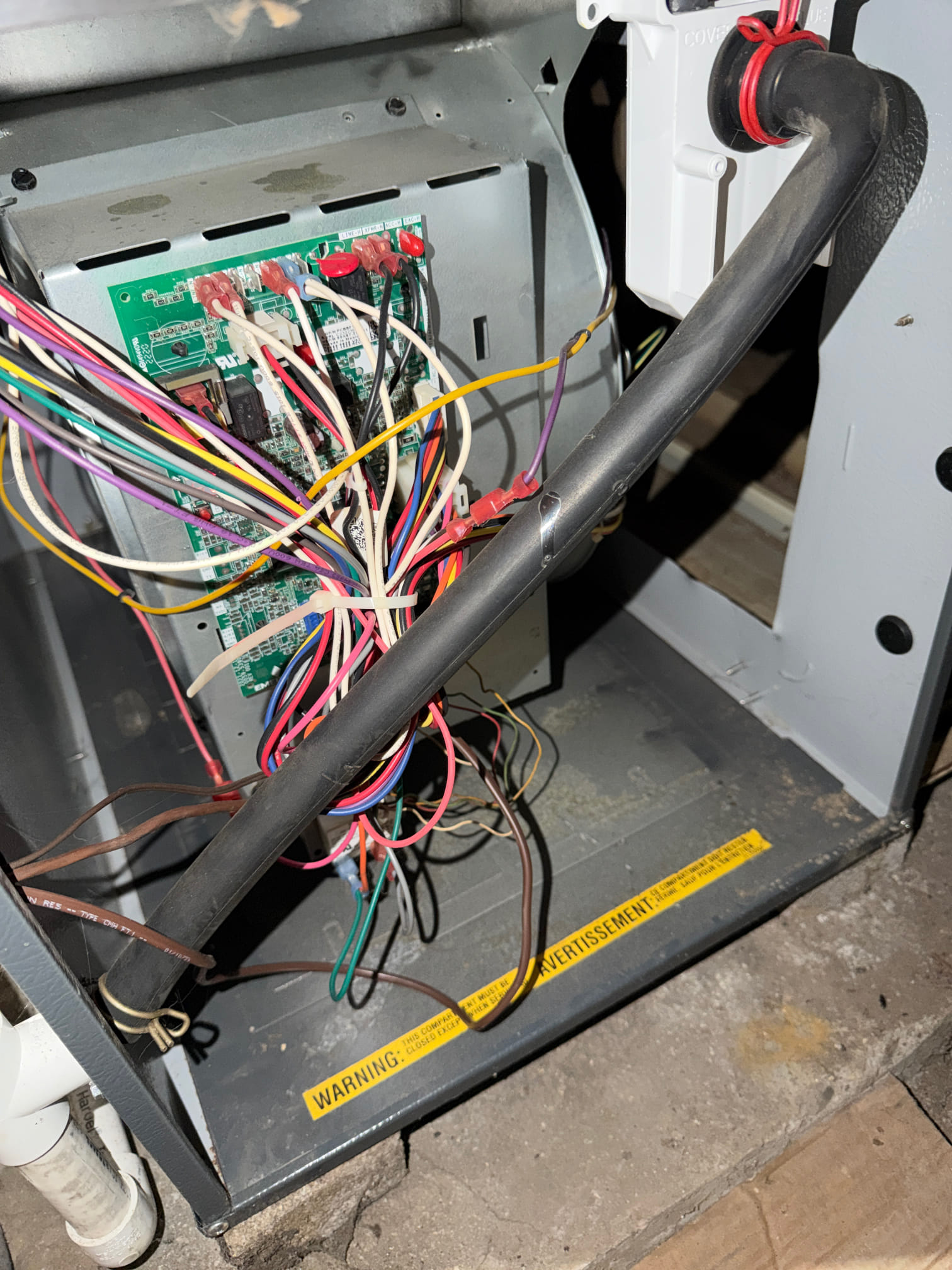 Upon inspection, the air conditioning filter was entirely obstructed, causing the unit to overheat. I promptly removed the old filter and replaced it with a new one. The system was then tested to ensure it was functioning correctly. The air flow has been restored, and the unit is now operating efficiently. The customer is satisfied with the improved performance.