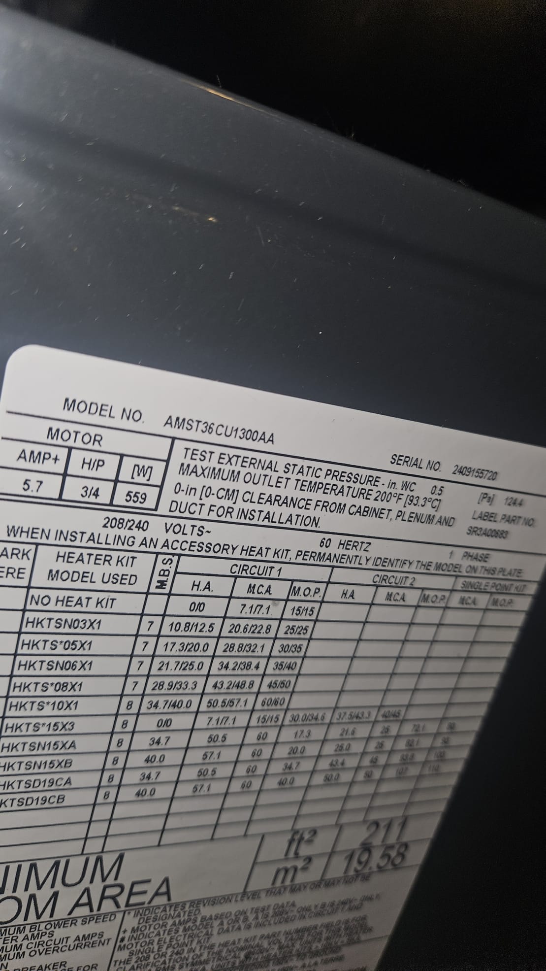 I returned to replace the blower motor and thermal fuse for the air handler as requested. Both parts were covered under warranty. After replacing the faulty components, I conducted a thorough inspection to ensure everything was functioning correctly. The heat strips and blower were tested and confirmed to be operational. No additional issues were identified during this service. The system is now performing as expected.