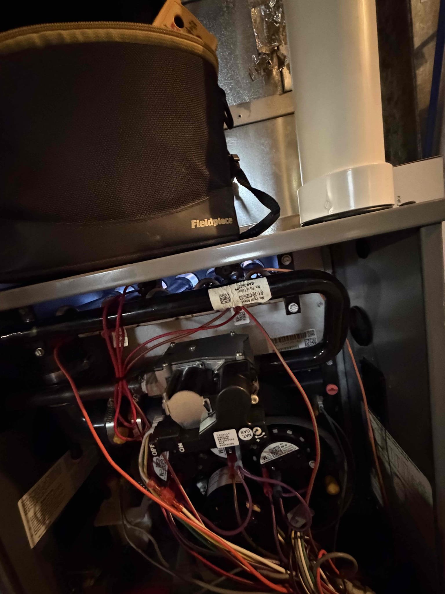 During the furnace check, I thoroughly examined the modular furnace and its components. I discovered that the blower motor was running continuously. After inspecting the thermostat settings, I found that they were configured to keep the system running at a low speed constantly. I explained these settings to the client, detailing how the system is designed to operate in this manner. The client was very receptive to the information and expressed gratitude for the clear explanation. The system appeared to be functioning well, and there were no concerns raised about its appearance or performance. The client appreciated the detailed insight into the system's operation.