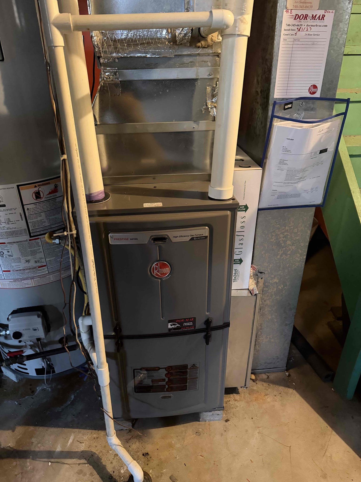 During the furnace check, I thoroughly examined the modular furnace and its components. I discovered that the blower motor was running continuously. After inspecting the thermostat settings, I found that they were configured to keep the system running at a low speed constantly. I explained these settings to the client, detailing how the system is designed to operate in this manner. The client was very receptive to the information and expressed gratitude for the clear explanation. The system appeared to be functioning well, and there were no concerns raised about its appearance or performance. The client appreciated the detailed insight into the system's operation.