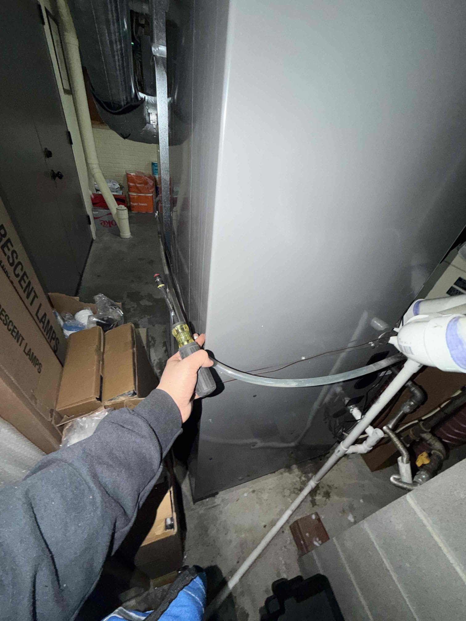 We recently completed a comprehensive installation and maintenance task involving a humidifier system and furnace exhaust. Our team of skilled installers meticulously replaced the existing vinyl tubing for the humidifier to ensure optimal performance and efficiency. Additionally, we thoroughly inspected and rerouted the furnace exhaust system, addressing any potential issues to enhance safety and functionality. Our technicians paid close attention to detail, ensuring all connections were secure and that the systems operated seamlessly. This project required precision and expertise, which our team delivered to meet the highest standards.