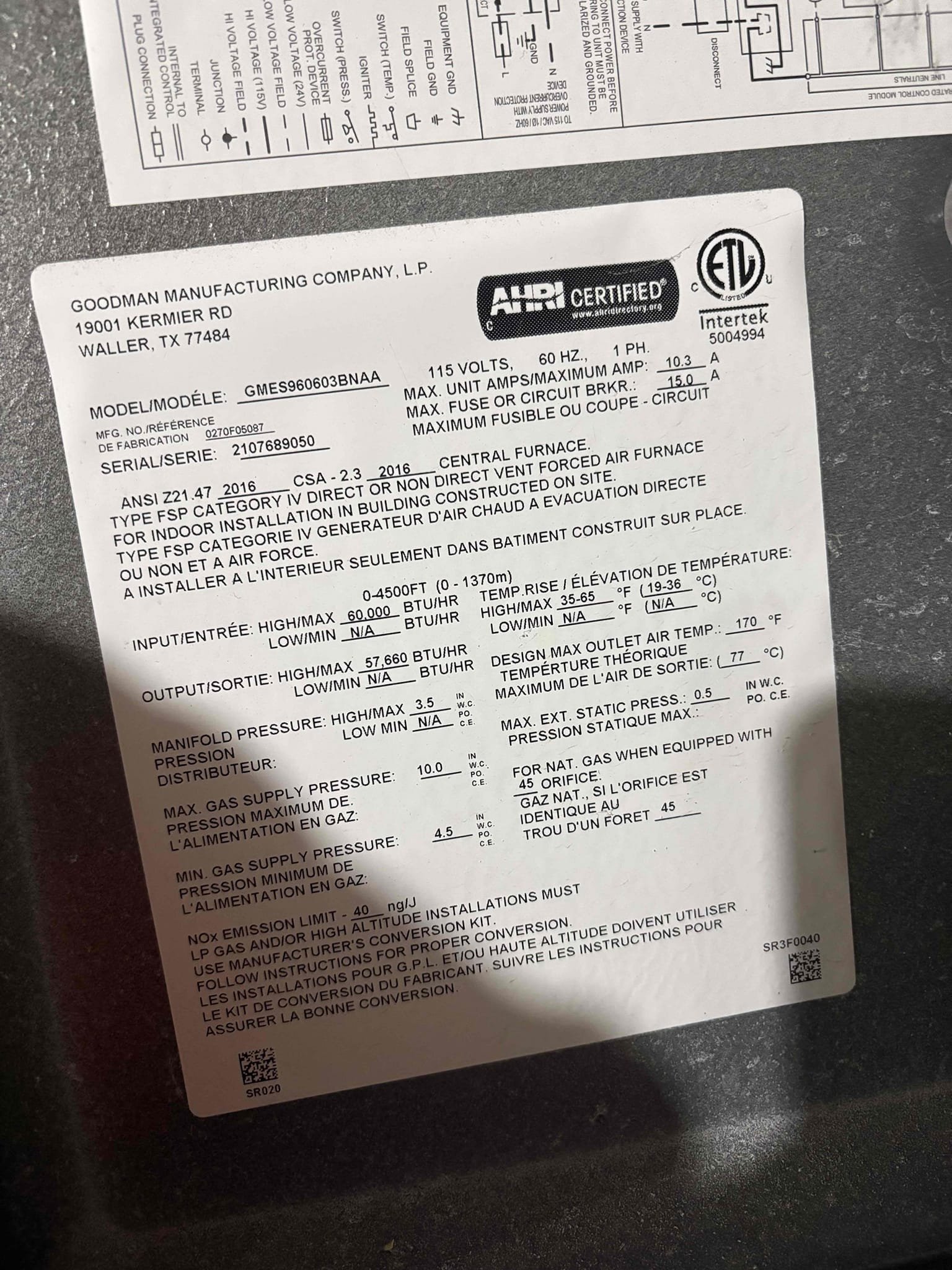 Upon arrival, the unit had tripped due to a pressure switch fault. Upon inspection, I discovered that the pressure switch tube was clogged. I carefully blew out the tube, restoring the system's functionality. Next, I conducted a combustion analysis and found that the oxygen levels were low, indicating an early stage of failure in the secondary heat exchanger. To ensure the customer's safety, I confirmed that they had carbon dioxide alarms installed throughout the house. Finally, I placed an order for the necessary heat exchanger replacement parts.