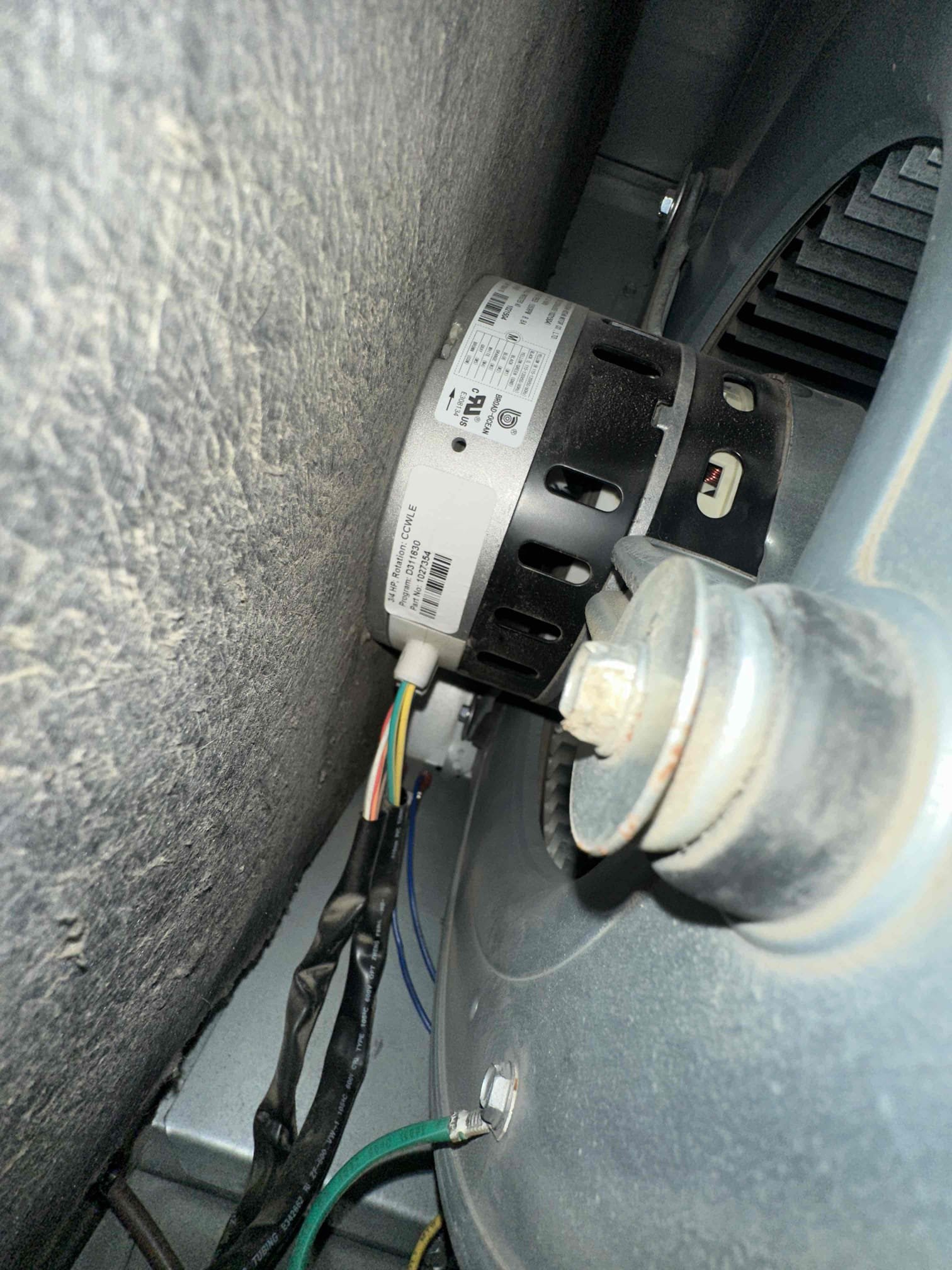 Upon inspection, the blower motor was found to be non-functional. I carefully diagnosed the issue and confirmed that the motor had failed. The customer opted to source their own replacement parts. I provided detailed guidance on the removal process, ensuring the customer understood each step. After the customer installed the new parts, I assisted in reassembling the system and conducted a thorough test to ensure the new blower motor was functioning correctly. The system is now operating efficiently.