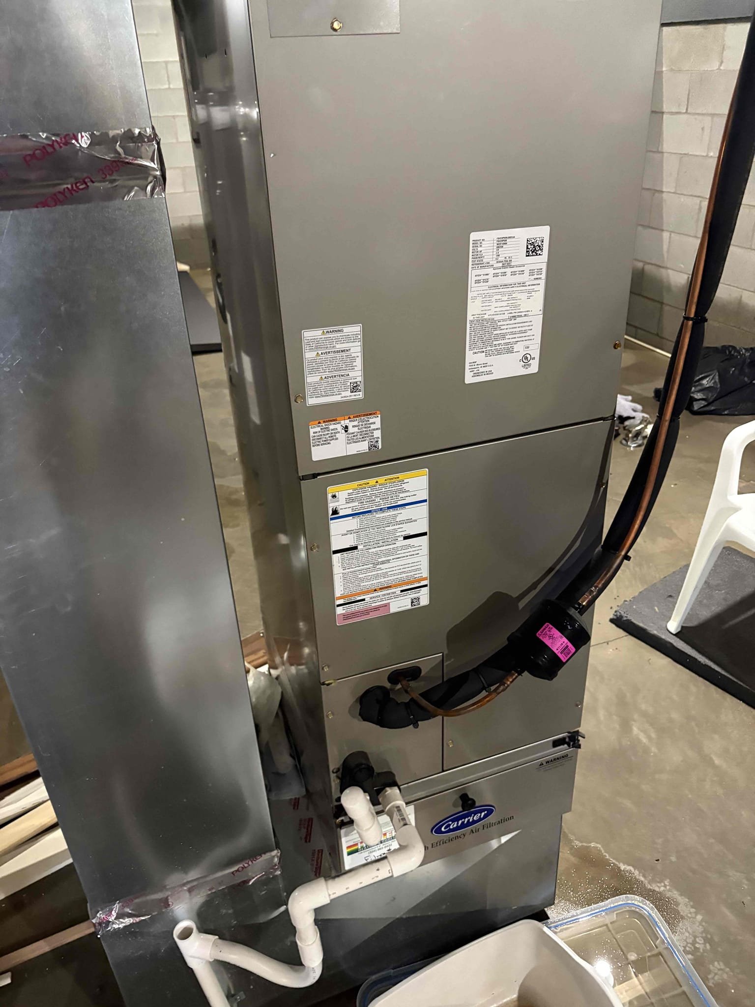 Upon inspection, the basement exhibited water buildup, but fortunately, the electrical section remained unaffected. The filter area was meticulously cleaned and dried, ensuring optimal performance. The system was thoroughly checked and confirmed to be in excellent condition, ready for operation. All potential issues were addressed, and the environment was restored to a safe and functional state.