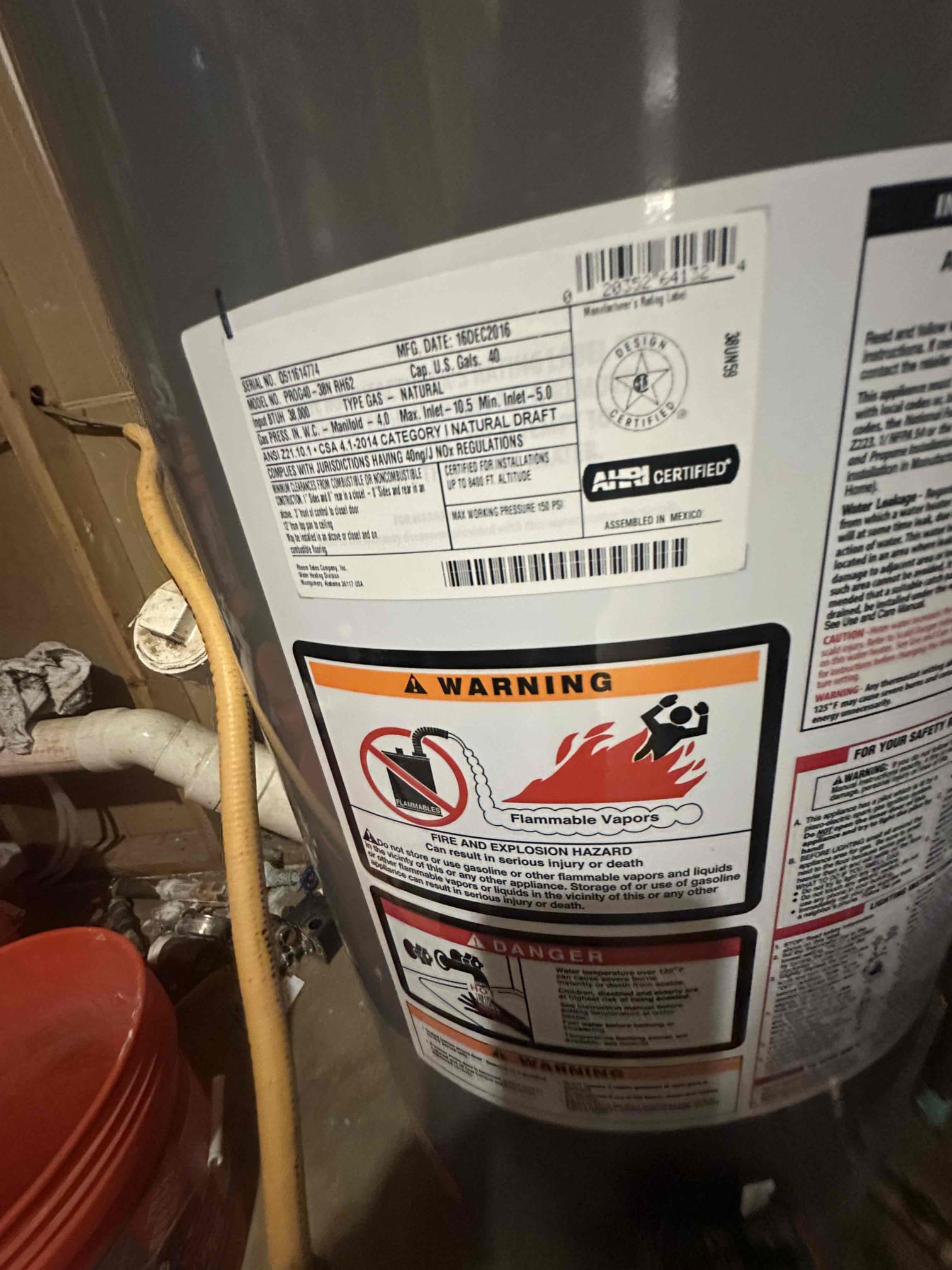 I performed a thorough inspection and maintenance of the water heater, ensuring it operates efficiently. The flushing process was completed successfully, removing any sediment buildup. I checked for leaks, inspected the anode rod, and tested the temperature and pressure relief valve. The water heater is now clean, free from debris, and ready for optimal performance throughout the year. All components were found to be in good working condition.