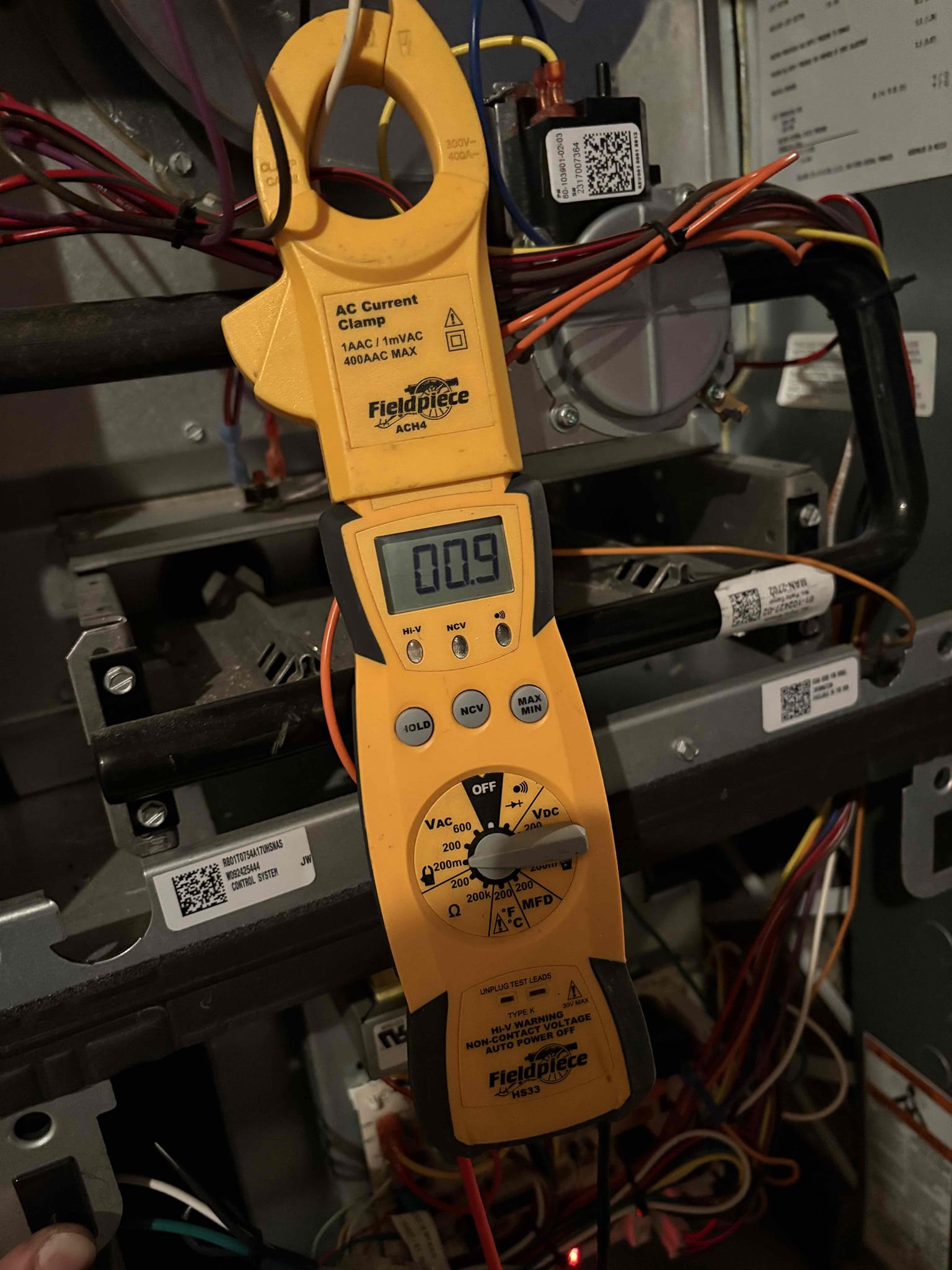 Pataskala, OH - I performed a comprehensive furnace maintenance check, ensuring the system operated efficiently. I meticulously cleaned the flame sensor and spark igniter to remove any buildup, enhancing ignition reliability. I took precise amp draw readings on both the blower motor and inducer motor to confirm optimal performance. Additionally, I verified the flame was properly established, ensuring efficient combustion. After thorough inspections and necessary adjustments, the system is now running smoothly and efficiently.