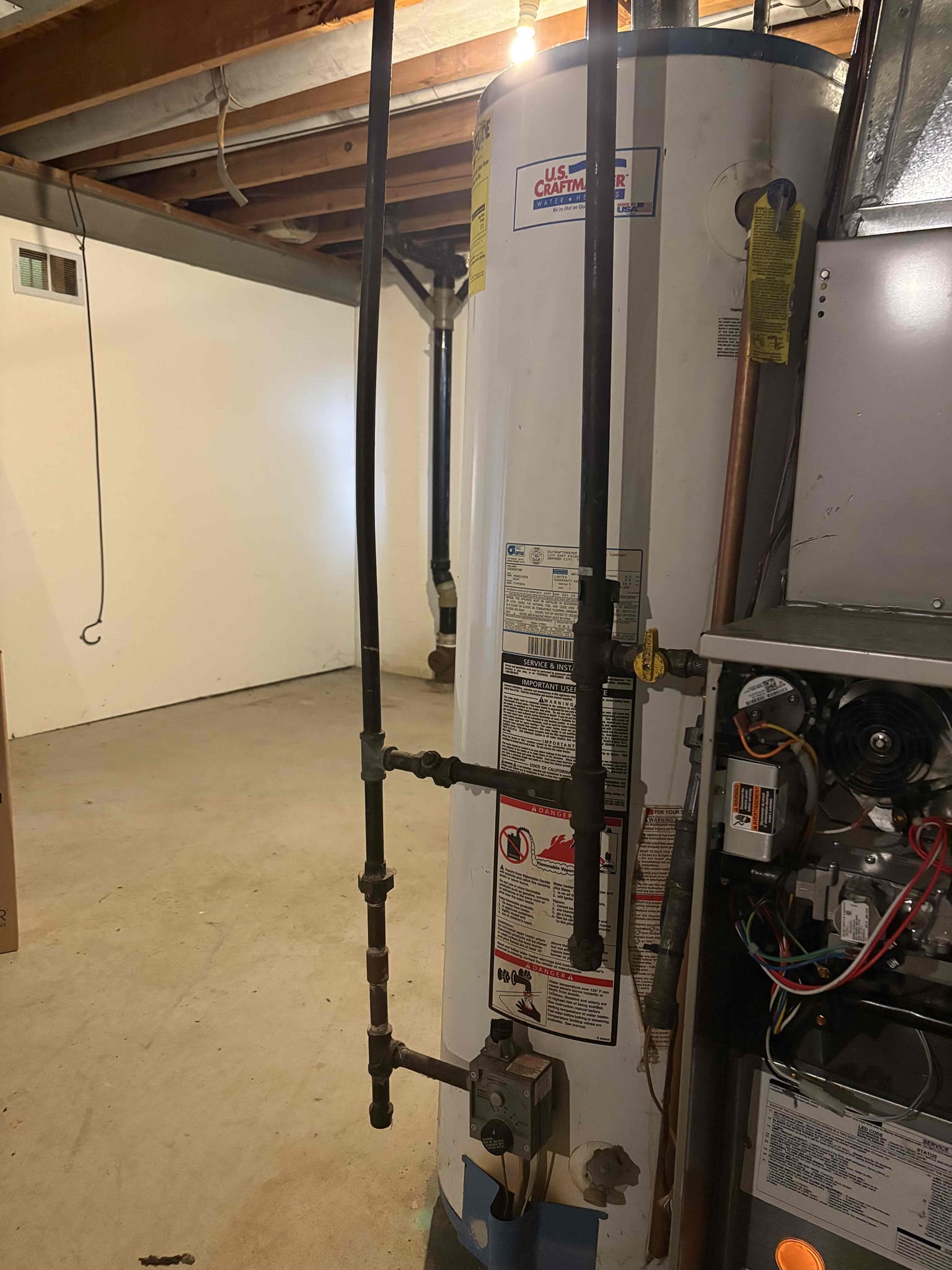 Gahanna, OH - During the plumbing maintenance, I thoroughly assessed the system for any issues or concerns. Due to the age and condition of the tank, I refrained from flushing it, as it had never been flushed before. I meticulously inspected the water pipes for leaks, ensuring there were no signs of damage. Additionally, I examined the flue pipe for any wear or damage and inspected the burner assembly to confirm its proper functioning. This comprehensive inspection aimed to maintain the system's efficiency and longevity.