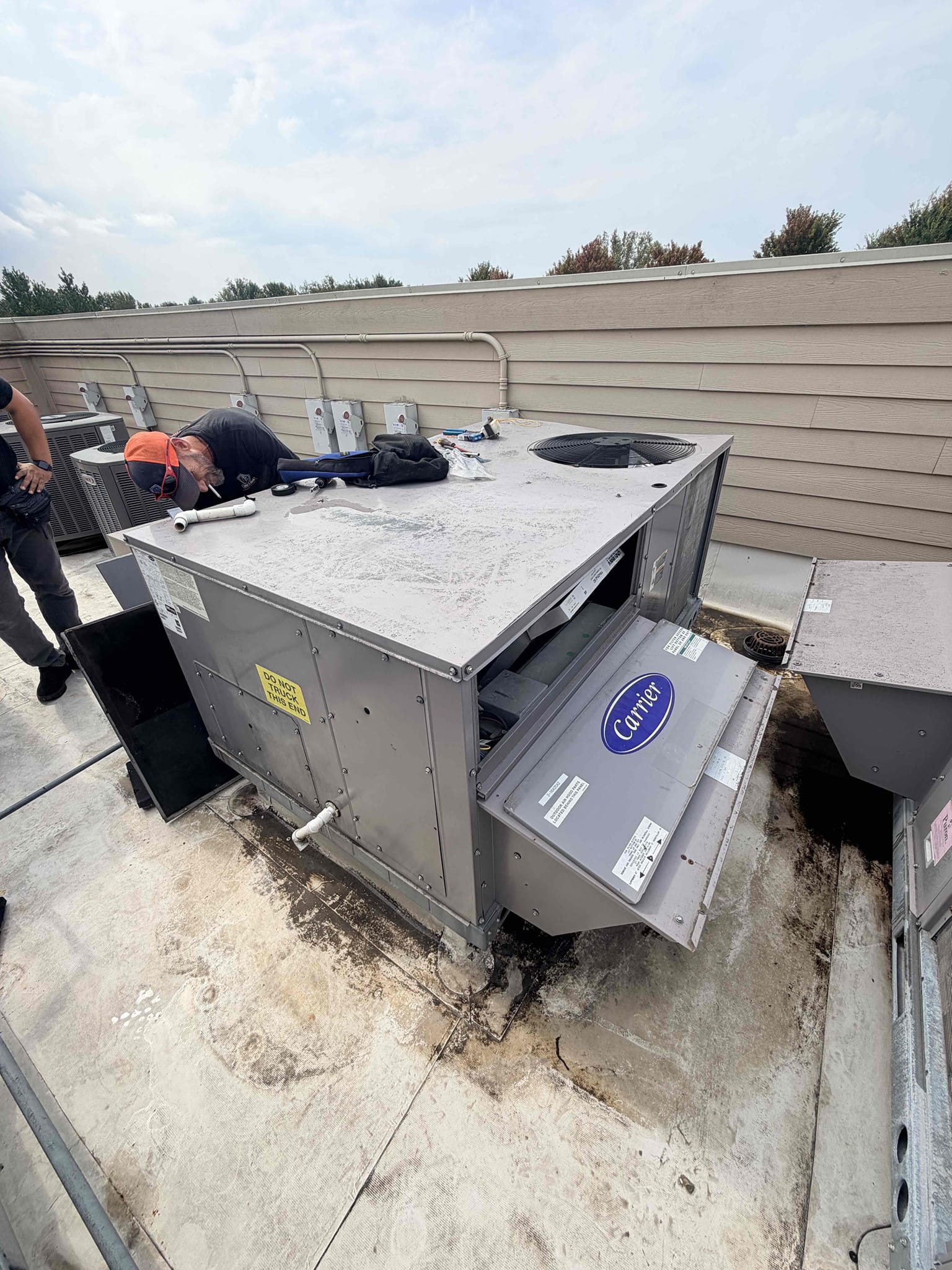 Gahanna, OH - Upon inspection, the system required precise wiring to ensure optimal performance. The belt securing the blower housing was found to be damaged, necessitating its replacement due to visible cracks in the housing. Additionally, the compressor was identified as faulty and needed replacement. The suction side pressure was excessively high, indicating a need for immediate attention. The coil was thoroughly cleaned to enhance efficiency. Following these repairs, I provided a detailed replacement estimate and a comprehensive repair estimate to address all identified issues.