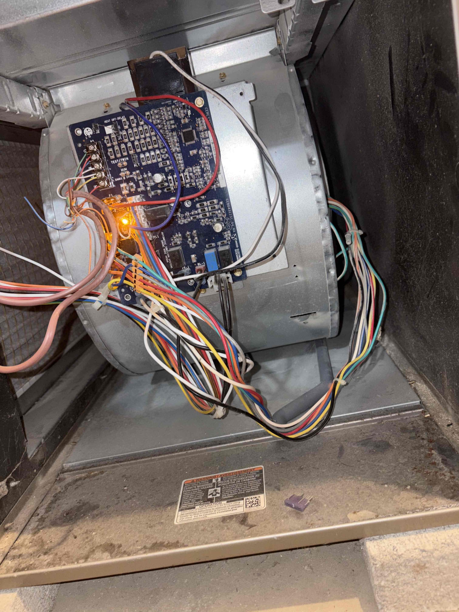 Powell, OH - I performed a comprehensive furnace maintenance service, ensuring the system operates efficiently. I meticulously checked the overall functionality of the furnace, paying close attention to the flame sensors. I cleaned any debris that had accumulated on these sensors to ensure optimal performance. Additionally, I measured the amp draw of both the inducer motor and the blower motor to confirm they were within the manufacturer's specifications. This thorough inspection and cleaning will help maintain the furnace's efficiency and longevity.