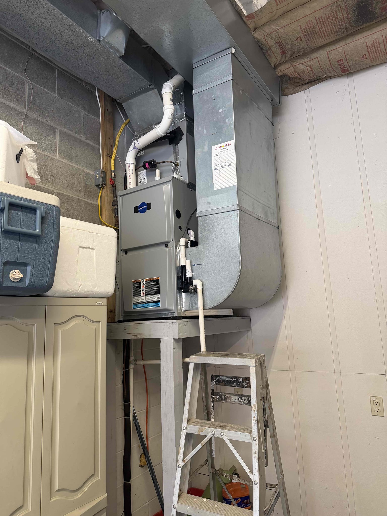 Millersport, OH - I conducted a comprehensive furnace maintenance service, starting with a thorough inspection of the unit. I cleaned and replaced the air filter, ensuring optimal airflow. The furnace's burners, heat exchanger, and blower motor were meticulously examined and cleaned. I also checked and lubricated moving parts, adjusted the thermostat, and tested the safety controls. All maintenance tasks were completed according to the manufacturer's guidelines, and I filled out detailed maintenance checklists to document the work performed. This service ensures the furnace operates efficiently and safely.