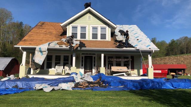 Mars Hill, NC - Before photo of a GAF Golden Pledge Installation by Balken Roofing in Mars Hill, NC. Is your roof leaking and you're afraid of the cost to fix it? We have a number of payment options available, get approved in less than 5 minutes on our website www.BalkenRoofing.com Mars Hill, NC - Before photo of a GAF Golden Pledge Installation by Balken Roofing in Mars Hill, NC. Is your roof leaking and you're afraid of the cost to fix it? We have a number of payment options available, get approved in less than 5 minutes on our website www.BalkenRoofing.com