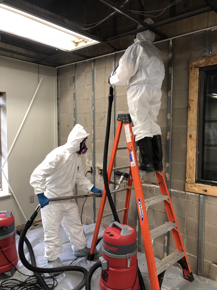 Mold removal after roof leak. Clean, HEPA vac and treat