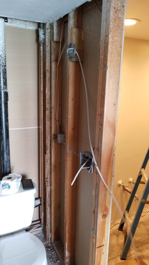 Bathroom remodel, LED lights, switches