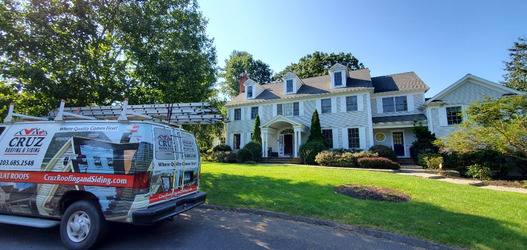 Westport, CT - Roof inspection, client called us after seeing shingles on lawn. Westport, CT - Roof inspection, client called us after seeing shingles on lawn.