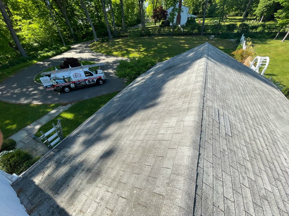 New Canaan, CT - Roof replacement, our new clients just purchased this beautiful home and needs a new roof. We will be installing a new Owens Corning roof system. New Canaan, CT - Roof replacement, our new clients just purchased this beautiful home and needs a new roof. We will be installing a new Owens Corning roof system.