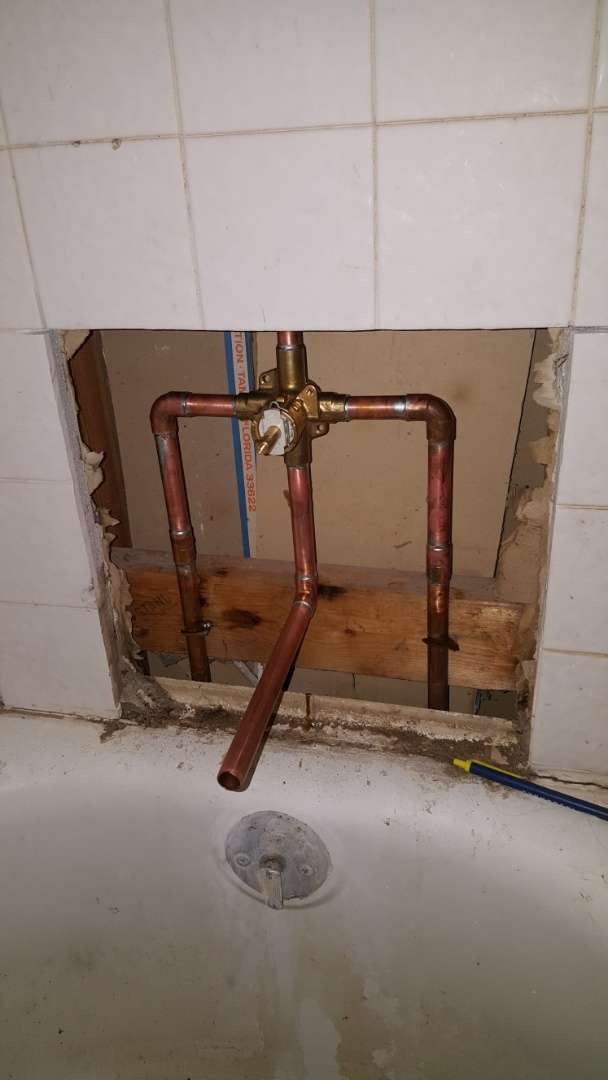 Replacing old shower valve.  Kearns