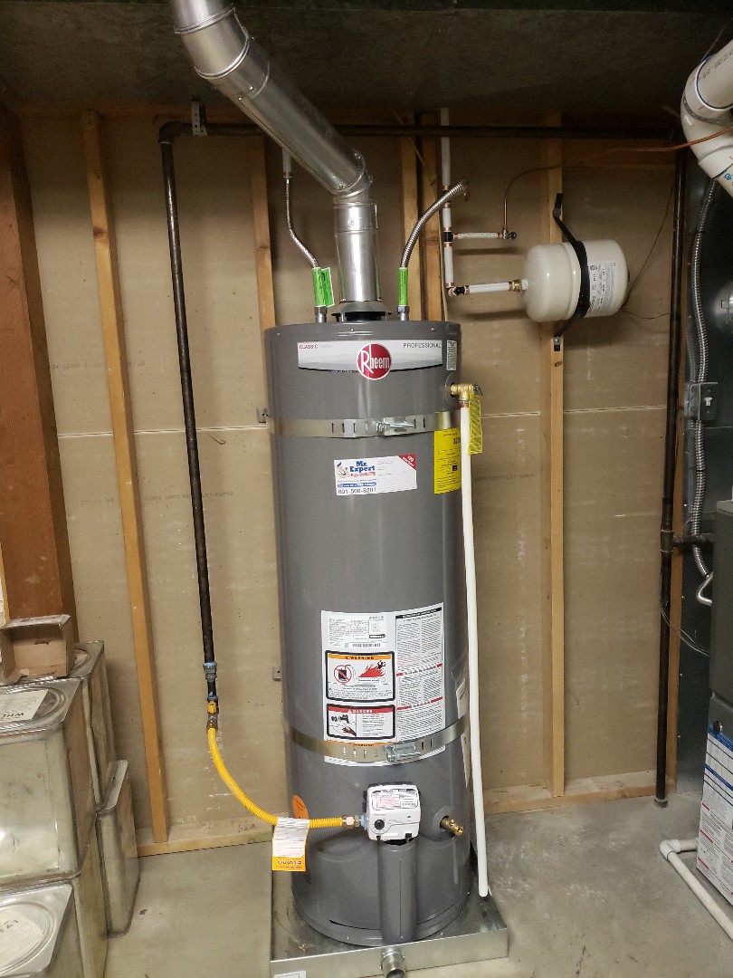 Replacing an old gas water heater in Cottonwood area.