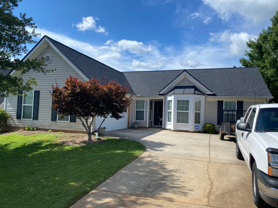 Dallas, GA - StormROOF Systems teamed up with Farmers Insurance and we were able to get a full roof replacement due to significant weather related damages. We were even able to upgrade this homeowner from an old three tab shingle to a brand new Charcoal Black Certainteed Architectural shingle! Dallas, GA - StormROOF Systems teamed up with Farmers Insurance and we were able to get a full roof replacement due to significant weather related damages. We were even able to upgrade this homeowner from an old three tab shingle to a brand new Charcoal Black Certainteed Architectural shingle!