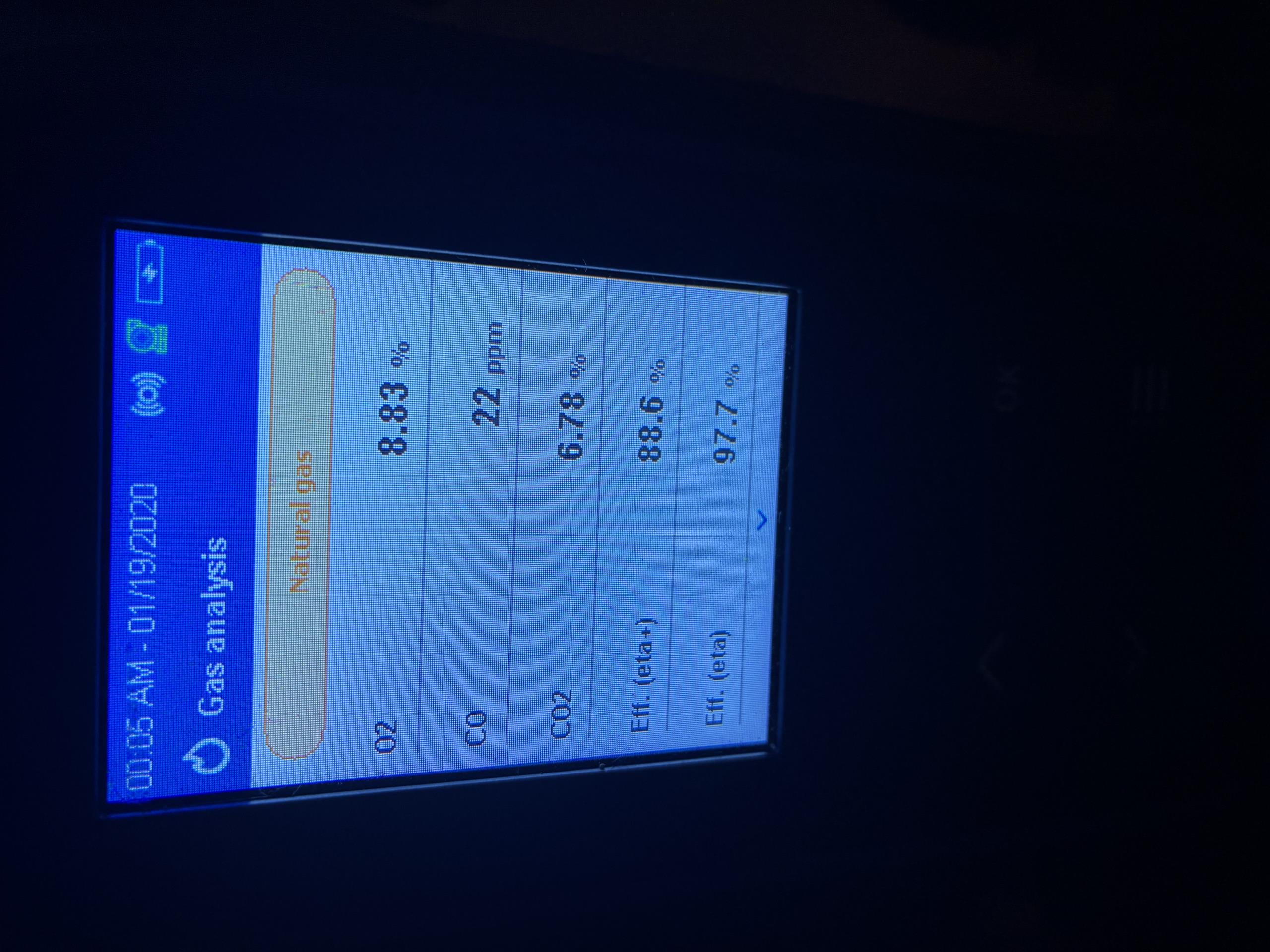 Completed the furnace maintenance. Checked the incoming and the outgoing gas pressures and that was inspect. Performed a CO, CO2 and oxygen combustion test and everything looked good. The blower motors bearings are starting to go as well as the inducer motor. The burner tubes are really rusty and don’t have a good flame pattern. The inside of the heat exchanger is pretty rusty as well. I talked to the client and he wanted an estimate to replace the furnace and maybe the AC as well. I looked back in my previous notes and saw that there was dye/sealant added to the AC system from when I did the maintenance last.