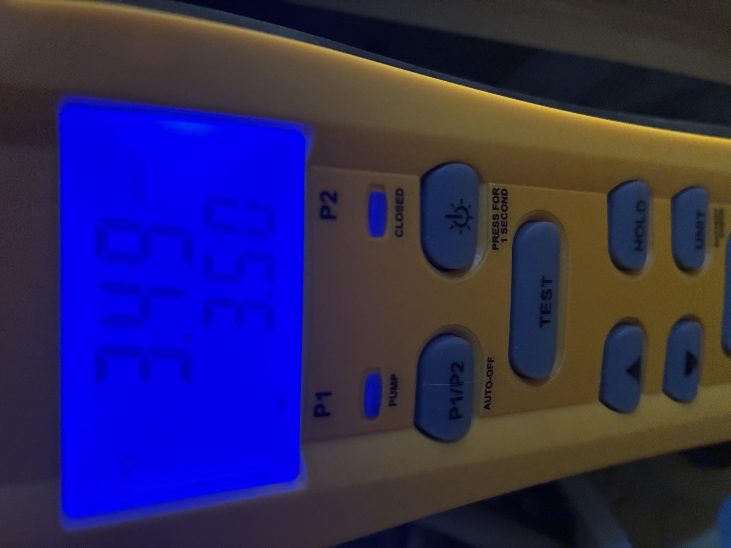Completed the furnace maintenance. Checked the incoming and the outgoing gas pressures and that was inspect. Performed a CO, CO2 and oxygen combustion test and everything looked good. The blower motors bearings are starting to go as well as the inducer motor. The burner tubes are really rusty and don’t have a good flame pattern. The inside of the heat exchanger is pretty rusty as well. I talked to the client and he wanted an estimate to replace the furnace and maybe the AC as well. I looked back in my previous notes and saw that there was dye/sealant added to the AC system from when I did the maintenance last.