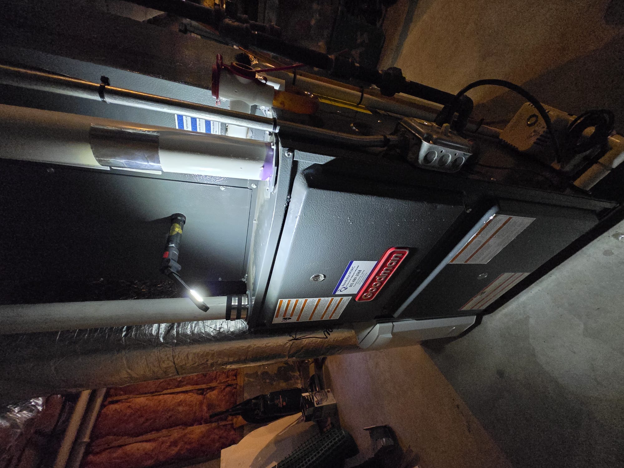 Today I completed a maintenance on your Goodman propane furnace. I also completed a maintenance on your Rinnai tankles water heater. Everything went well and there were no repairs found at this time. Thank you! Please see maintenance for for details of what was done today.  Today I completed a maintenance on your Goodman propane furnace. I also completed a maintenance on your Rinnai tankles water heater. Everything went well and there were no repairs found at this time. Thank you! Please see maintenance for for details of what was done today.