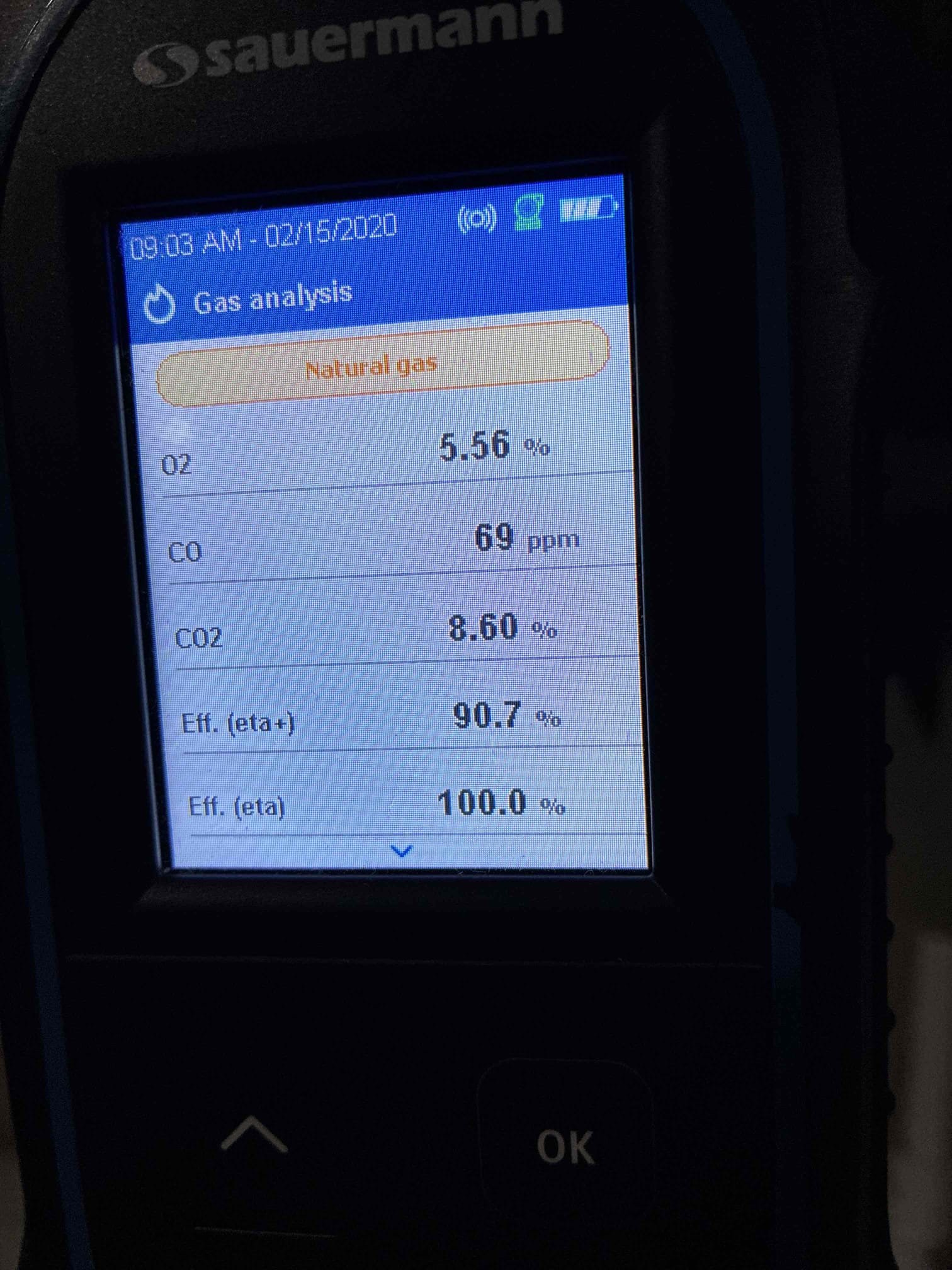 I completed the furnace maintenance today. The air filter is a one year air filter so that didn’t need to be replaced since it was replaced in the spring time. I flushed the trap and condensate pump with cleaner. I cleaned the flame sensor. I checked all the wiring connections and everything looked good. I checked incoming and outgoing gas pressures and everything was according to manufacturer specifications. When I was completing the combustion analyzing test, I saw that the CO levels in the exhaust pipe were out of manufacture specifications. I discovered that there was debris in the intake pipe. I cut out two sections of the flue pipe and cleaned out all of debris. I tested system operation in high fire again and the CO levels were under 100 PPM which is what the manufacturer wants. I completed the furnace maintenance today. The air filter is a one year air filter so that didn’t need to be replaced since it was replaced in the spring time. I flushed the trap and condensate pump with cleaner. I cleaned the flame sensor. I checked all the wiring connections and everything looked good. I checked incoming and outgoing gas pressures and everything was according to manufacturer specifications. When I was completing the combustion analyzing test, I saw that the CO levels in the exhaust pipe were out of manufacture specifications. I discovered that there was debris in the intake pipe. I cut out two sections of the flue pipe and cleaned out all of debris. I tested system operation in high fire again and the CO levels were under 100 PPM which is what the manufacturer wants.