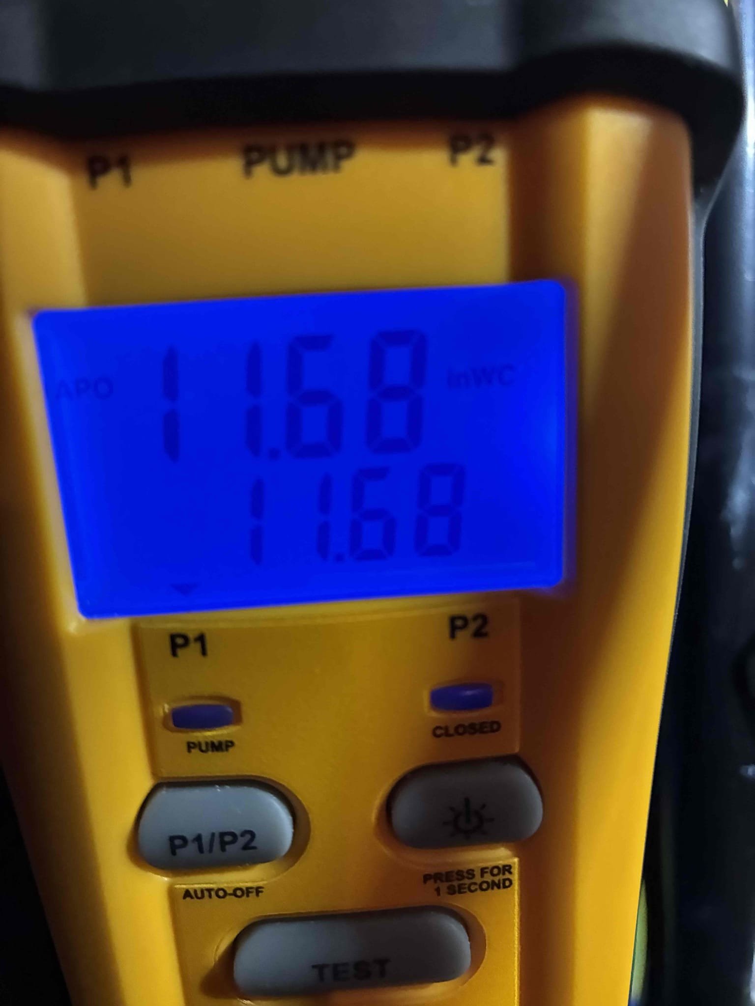 I completed both furnace maintenances today. I started off at the unit in the basement and I replaced the air filter with a 20 x 25 x 5 air bear filter. I pulled the flame sensor and I cleaned it. I flushed the trap and condensate pump with cleaner. I checked all the wiring connections and the capacitor and everything looked good. The burner tubes, burner box and heat exchanger are getting pretty rusty. I checked incoming and outgoing gas pressures. Everything was within manufacture specifications. Lastly I ran the unit and I performed a combustion analyzer test to check for CO, CO2 and oxygen levels and everything looked good. Next I completed the maintenance on the furnace in the attic. I pulled the air filter and it looked almost brand new so I didn’t replace it. I checked all the wiring connections and the capacitor, everything looked good as well. I pulled and cleaned the flame sensor. I checked incoming and outgoing gas pressures. Those were according to manufacturer specificatio