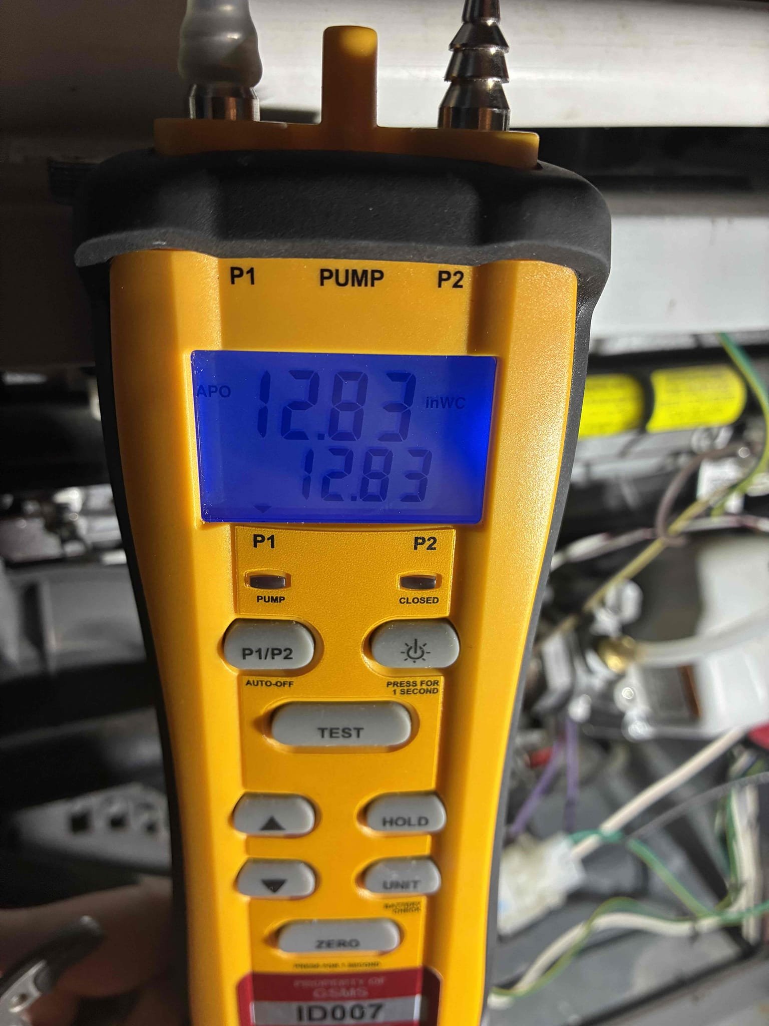I completed the gas furnace maintenance today. I replaced the 20 x 25 x 5 Air Bear filter and the Aprilaire humidifier pad. I checked all the wiring connections and the capacitor and everything looked good. Checked incoming and outgoing gas pressures and noticed that the incoming pressure was really low. I adjusted the regulator outside and set the furnaces gas pressure at manufacturer specifications. Lastly, I performed a combustion analyzer test to test for CO, CO2 and oxygen levels and everything was running great. 