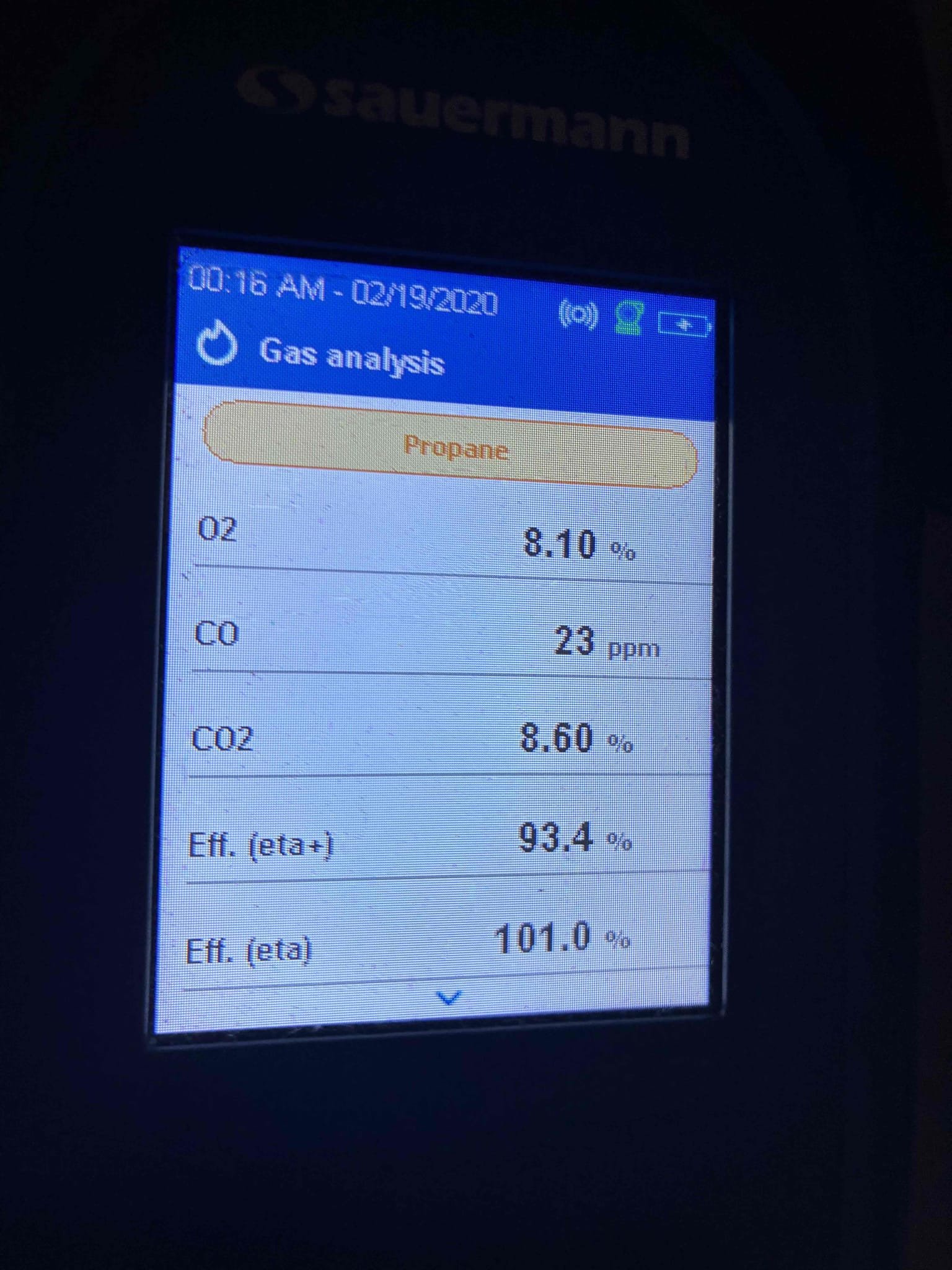 I completed the gas furnace maintenance today. I replaced the 20 x 25 x 5 Air Bear filter and the Aprilaire humidifier pad. I checked all the wiring connections and the capacitor and everything looked good. Checked incoming and outgoing gas pressures and noticed that the incoming pressure was really low. I adjusted the regulator outside and set the furnaces gas pressure at manufacturer specifications. Lastly, I performed a combustion analyzer test to test for CO, CO2 and oxygen levels and everything was running great. 