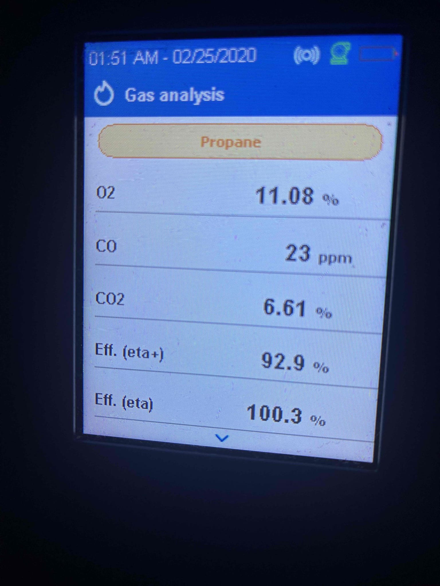 I completed the gas furnace maintenance today. I started off with checking all the wiring connections and the capacitor, everything looked good. I pulled and cleaned the flame sensor. I replaced the air filter with a 20 x 25 x 5 air bear filter. I checked incoming and outgoing gas pressures and everything was according to manufacture specifications. Lastly, I ran the unit and performed a combustion analyzer test to check for CO, CO2 and oxygen levels and everything was running great! I completed the gas furnace maintenance today. I started off with checking all the wiring connections and the capacitor, everything looked good. I pulled and cleaned the flame sensor. I replaced the air filter with a 20 x 25 x 5 air bear filter. I checked incoming and outgoing gas pressures and everything was according to manufacture specifications. Lastly, I ran the unit and performed a combustion analyzer test to check for CO, CO2 and oxygen levels and everything was running great!